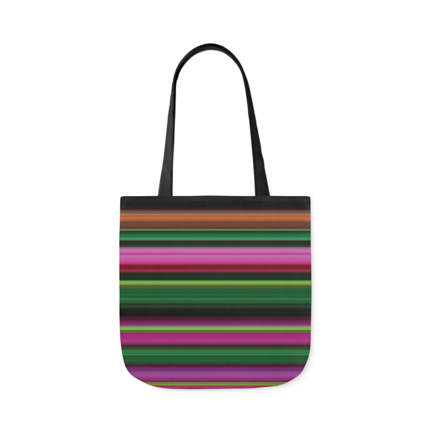 Neon Sunset Stripes Pattern Shoulder Tote Bag