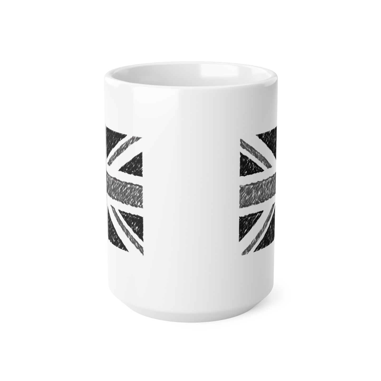 Union Jack Flag Charcoal Coffee Mug