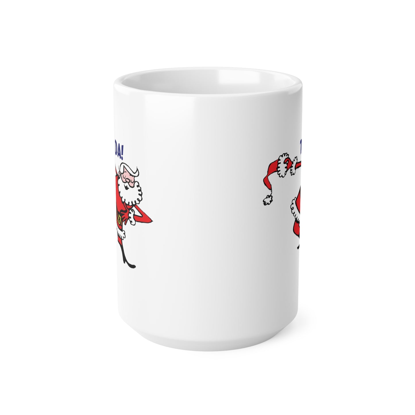 Christmas Santa Claus Bowing Ta Da Coffee Mug