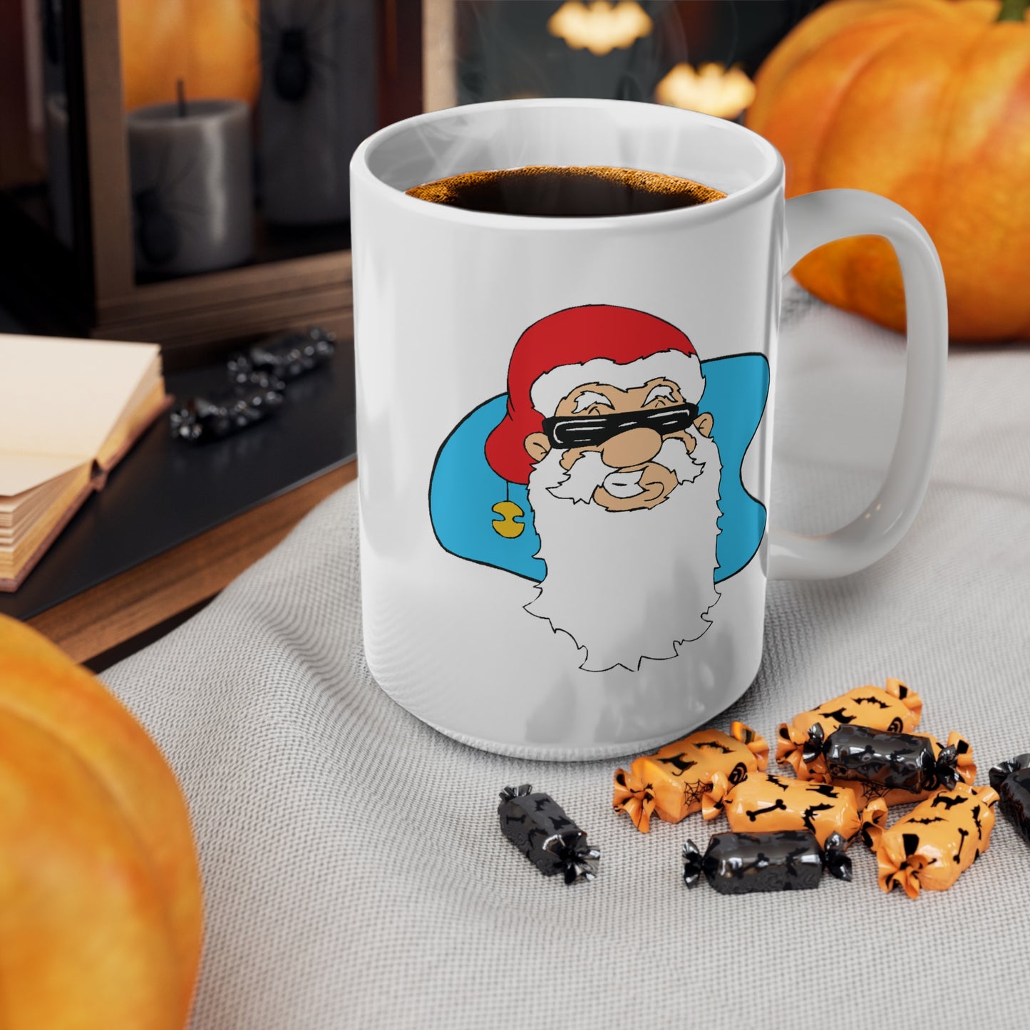 Cool Christmas Santa Claus In Sunglasses Coffee Mug