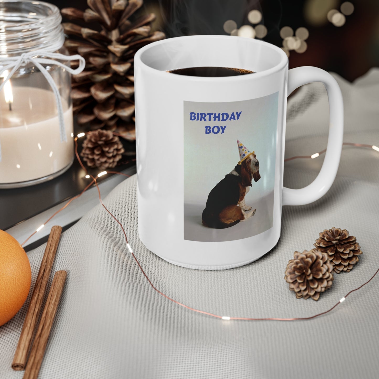 Birthday Boy Basset Dog Coffee Mug