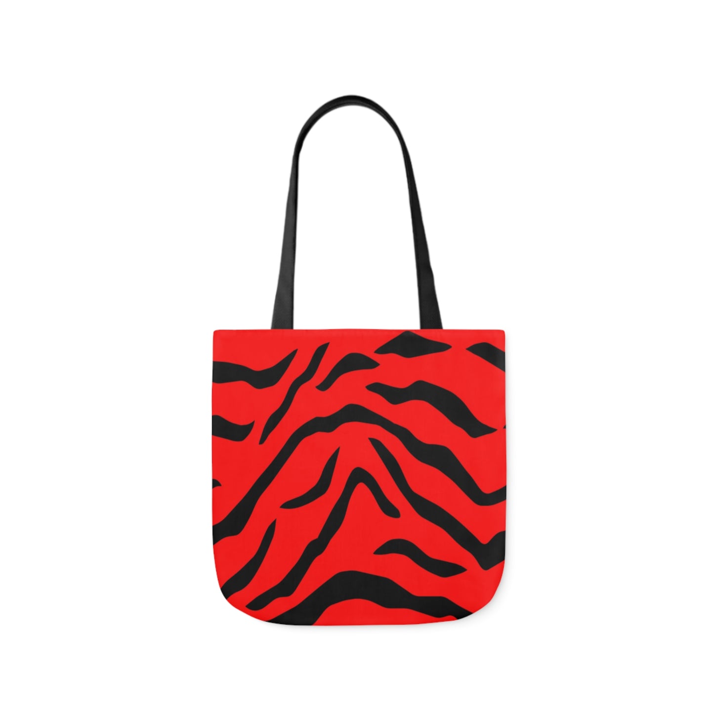 Red Tiger Animal Print Pattern Shoulder Tote Bag