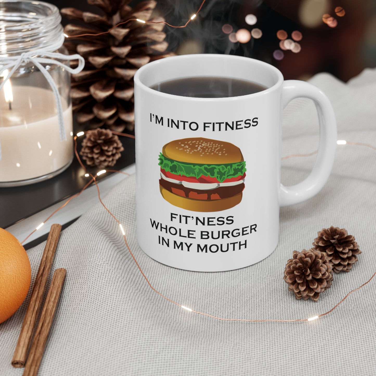 I’m Into Fitness Burger Coffee Mug