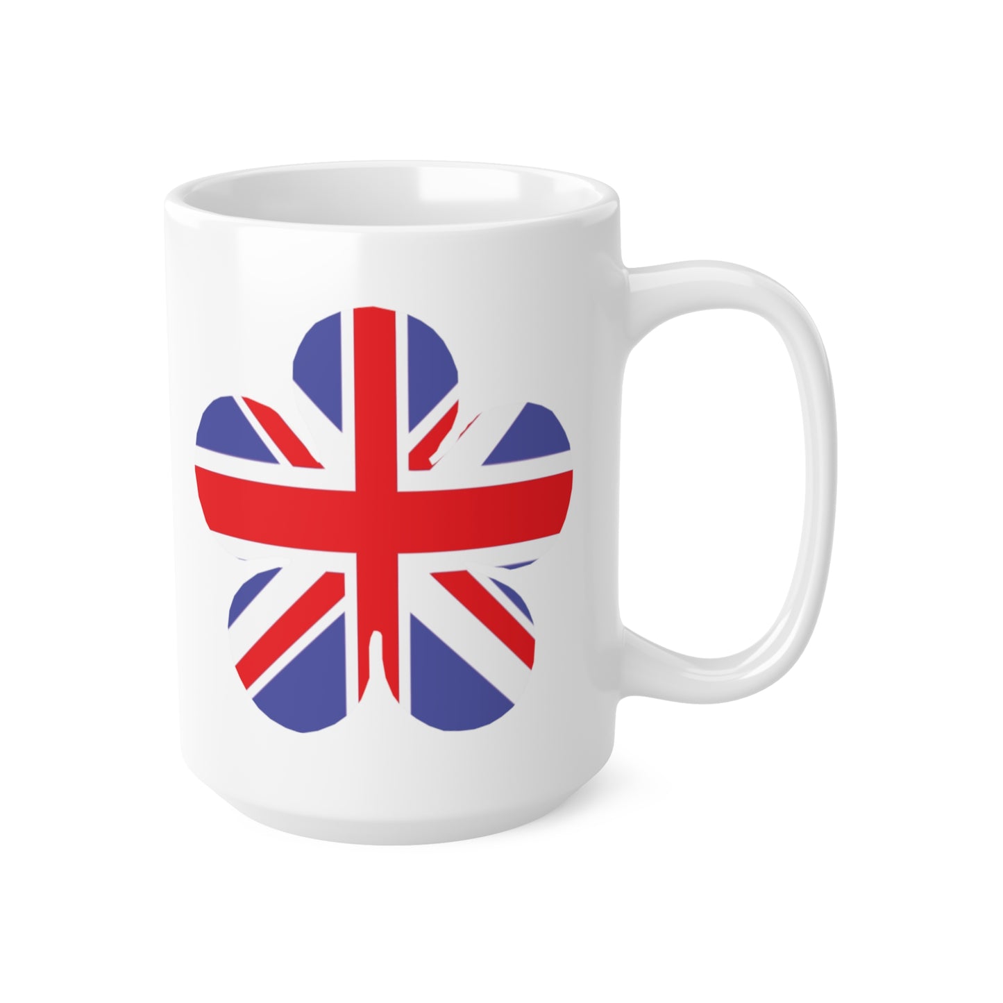 Union Jack Flag Flower Coffee Mug