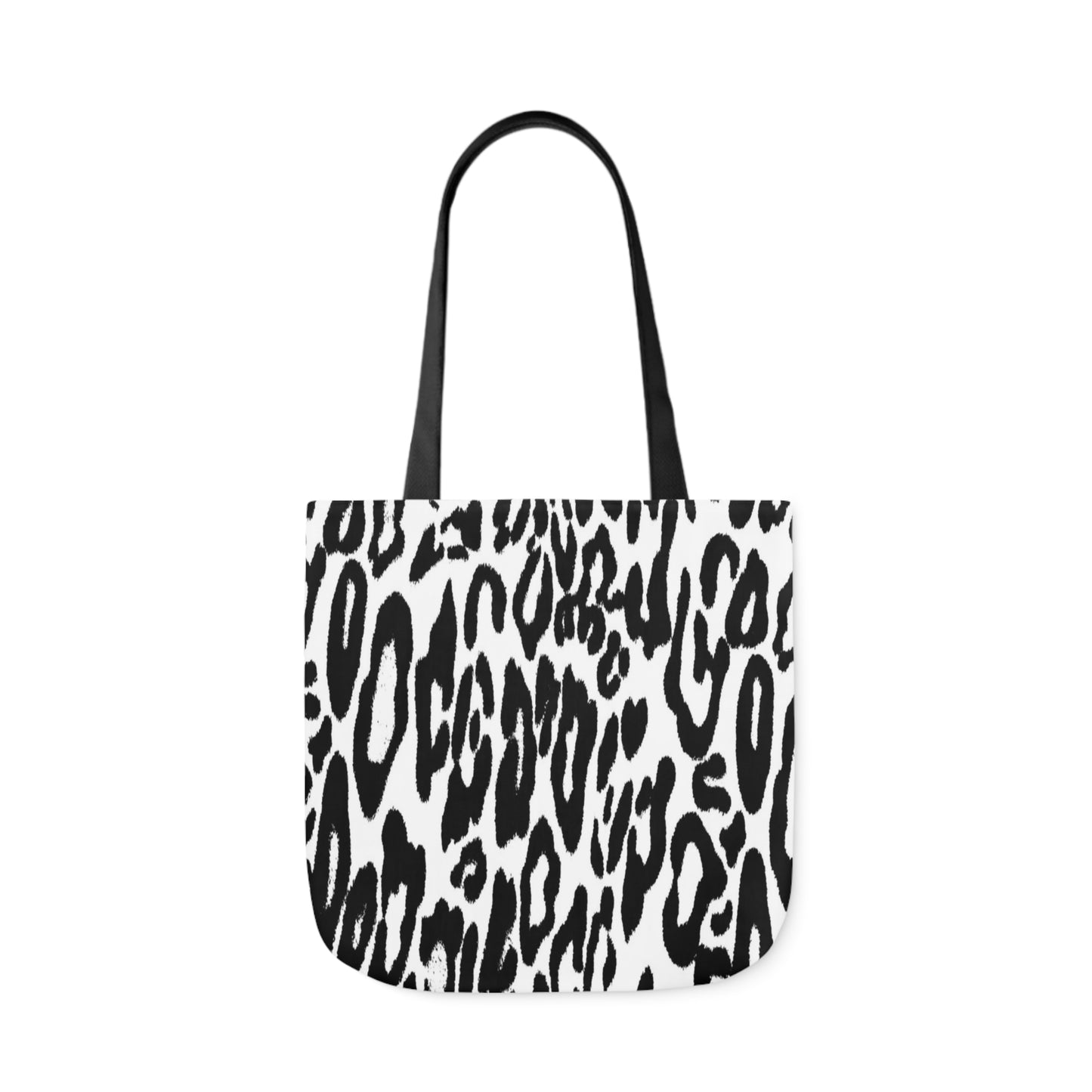 Black And White Leopard Print Pattern Shoulder Tote Bag