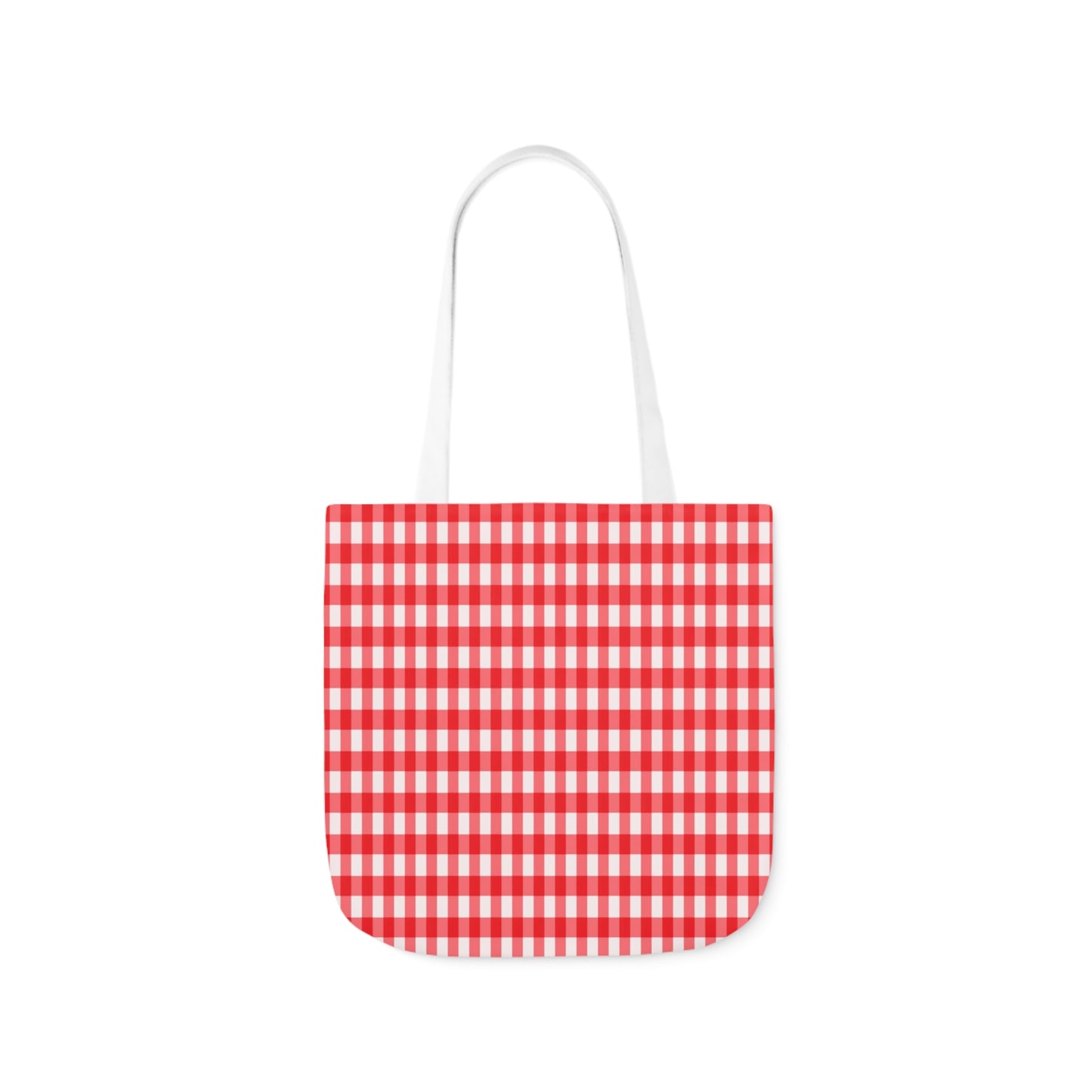 Red Check Pattern Shoulder Tote Bag