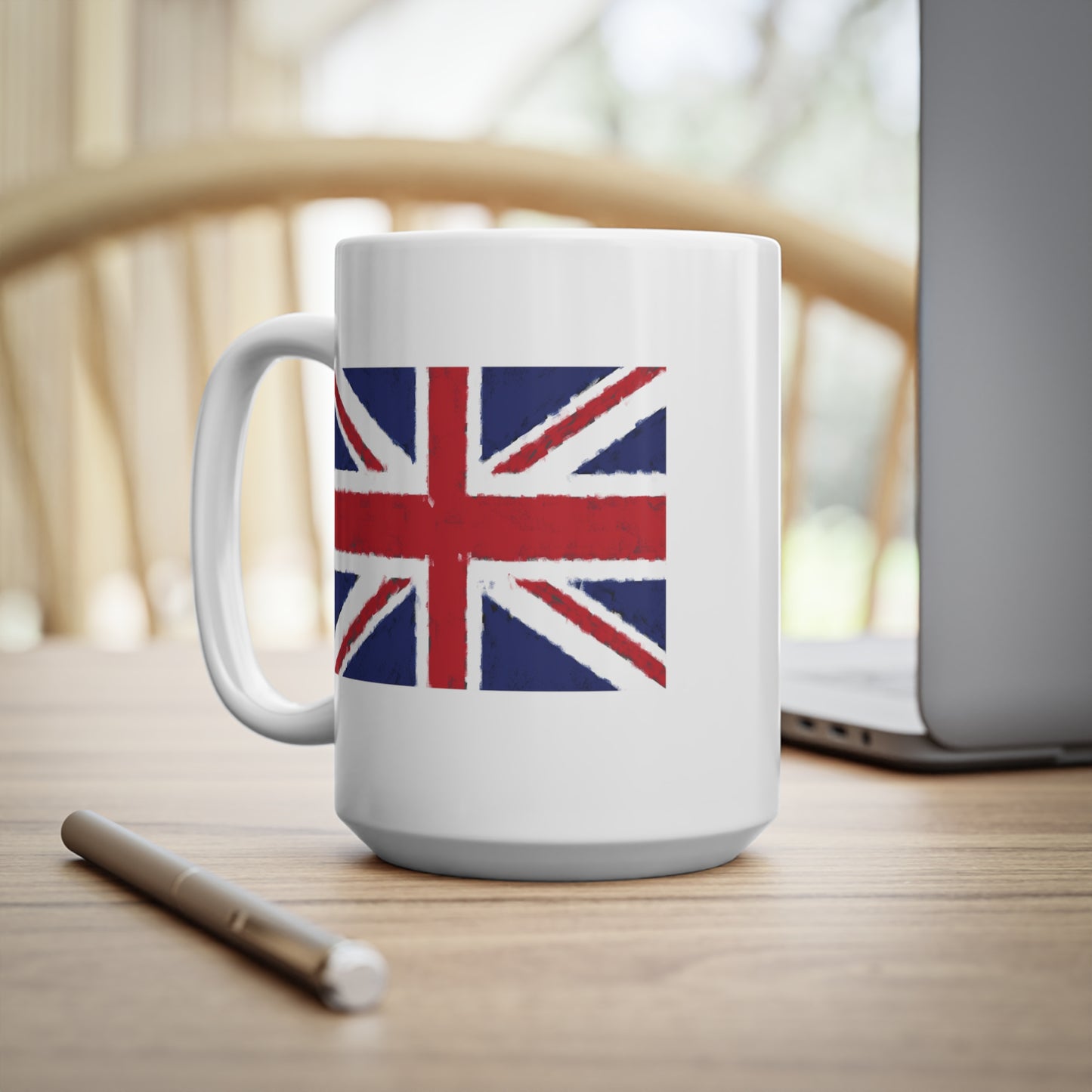 Union Jack Flag Chalk Coffee Mug