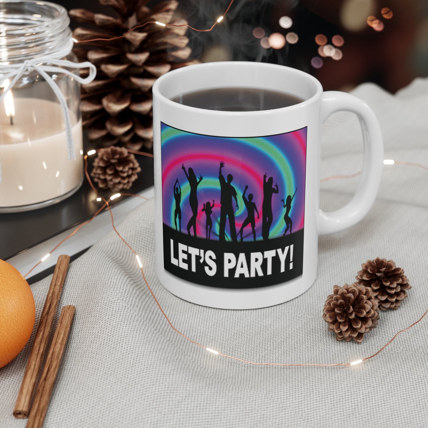 Let's Party Rainbow Dancers Coffee Mug