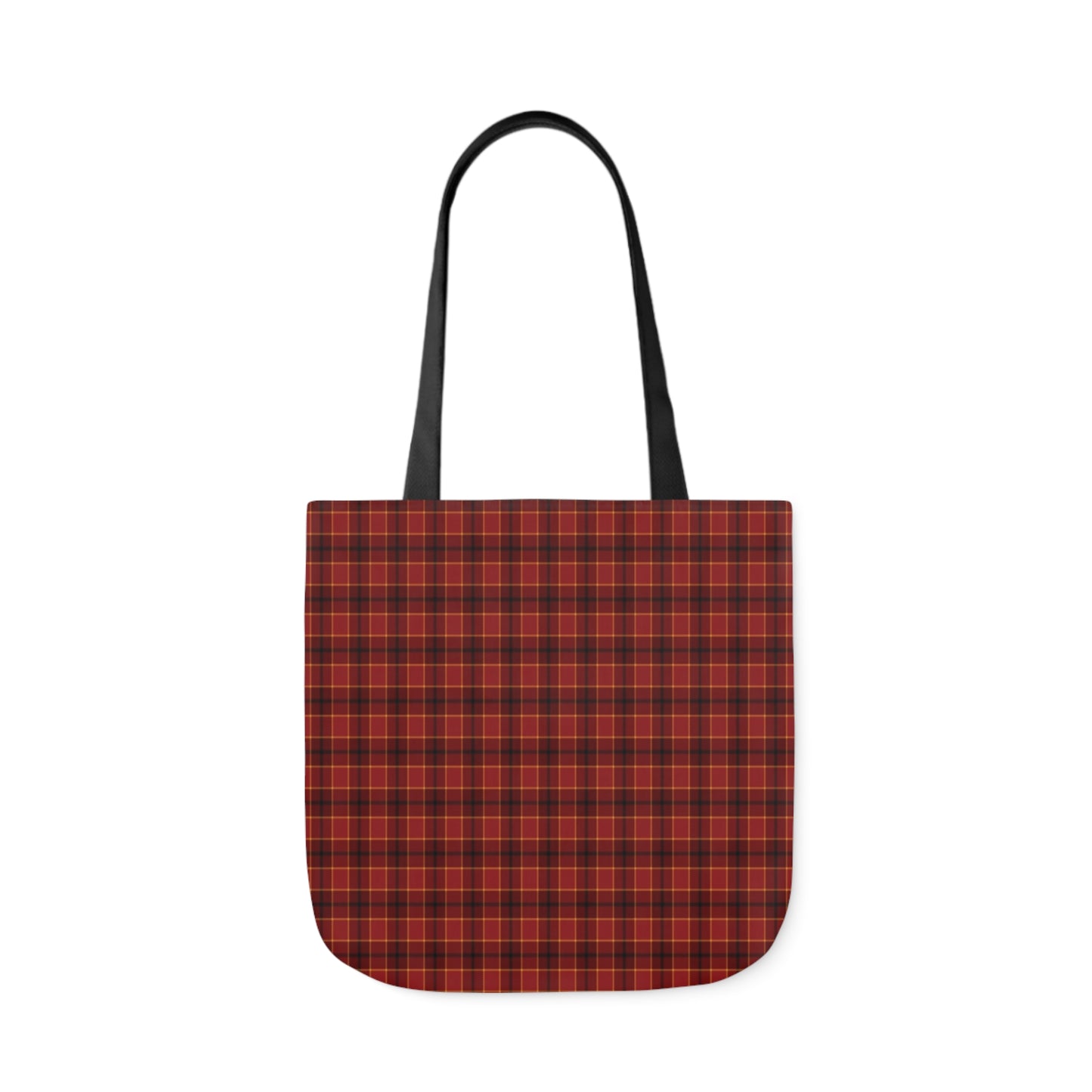 Christmas Dark Red Plaid Tartan Pattern Shoulder Tote Bag