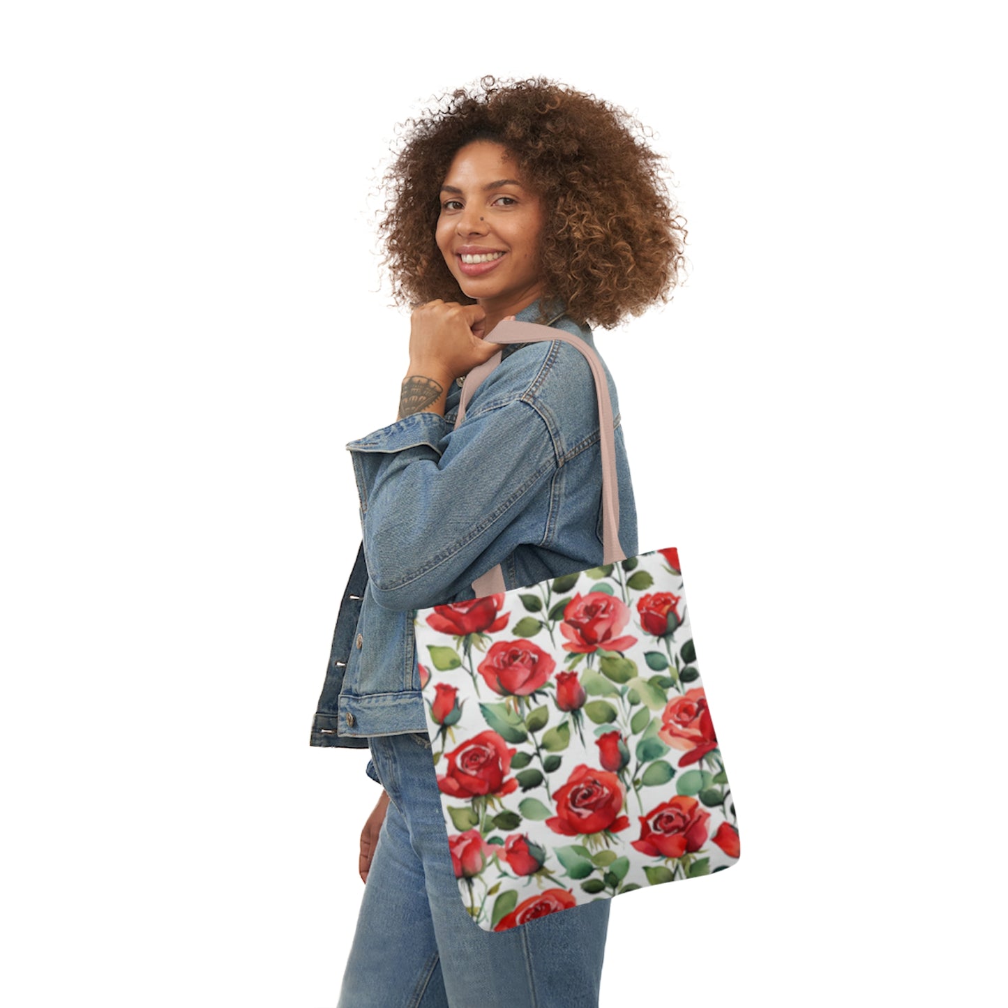 Red Rose Shoulder Tote Bag