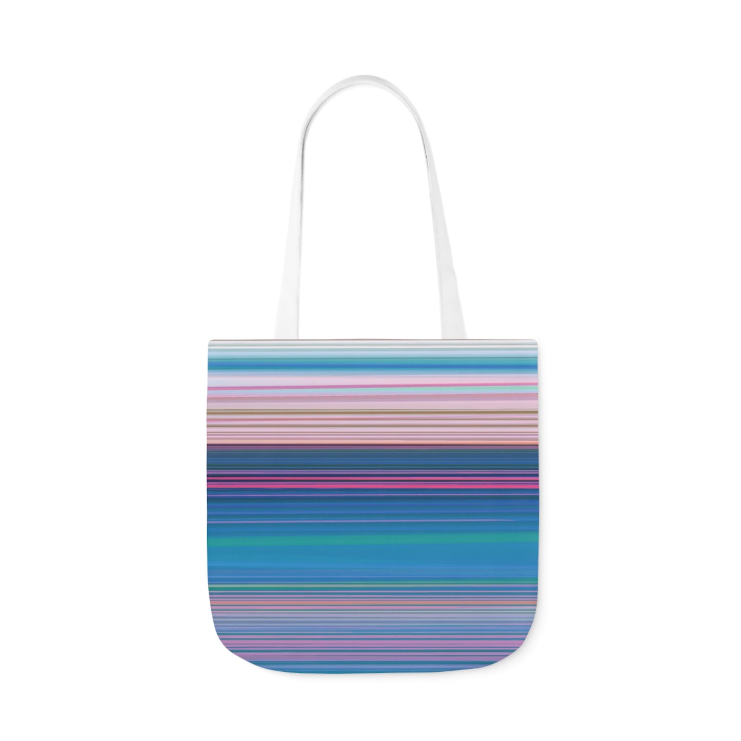 Ocean Sunrise Stripes Pattern Shoulder Tote Bag