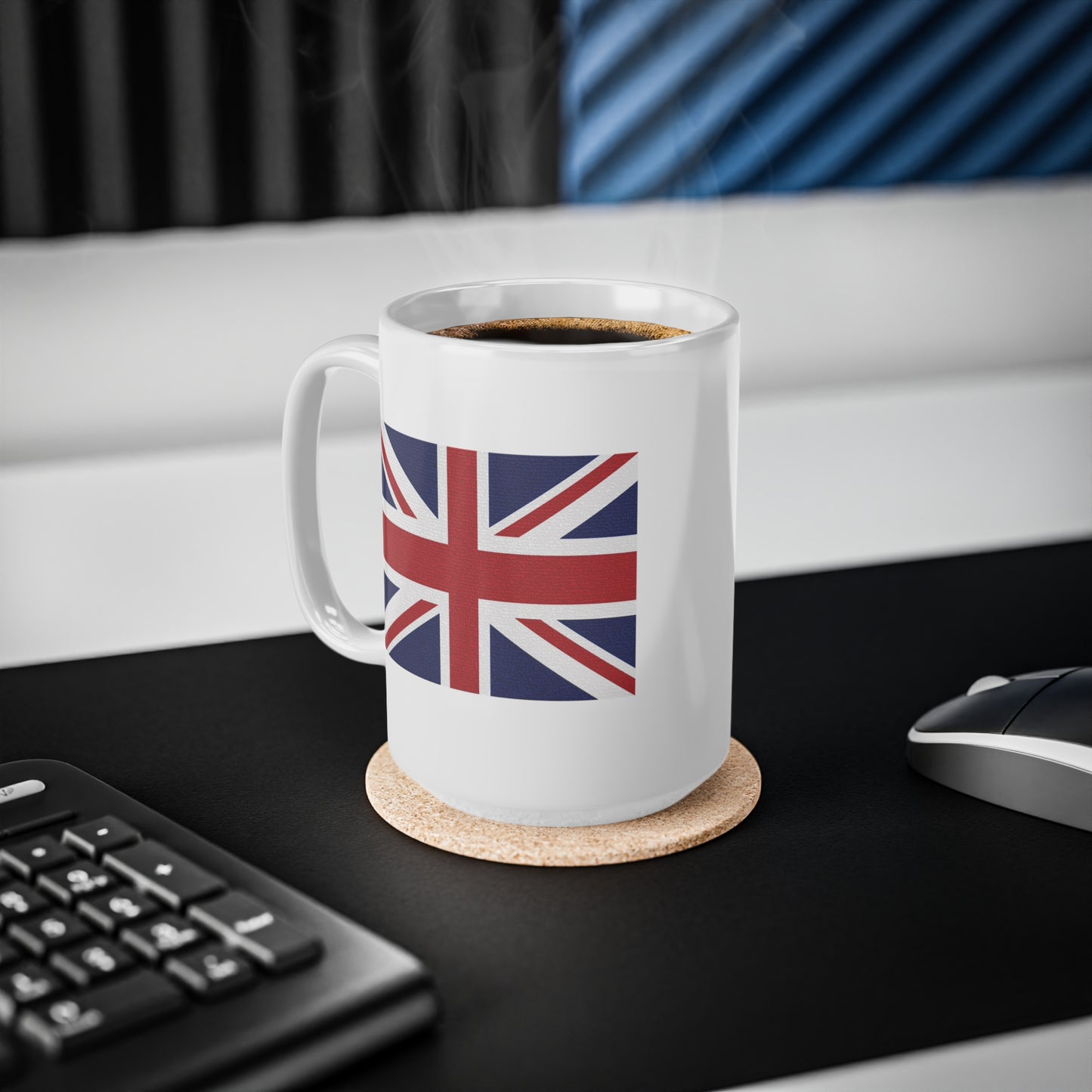 Union Jack Flag Mosaic Coffee Mug