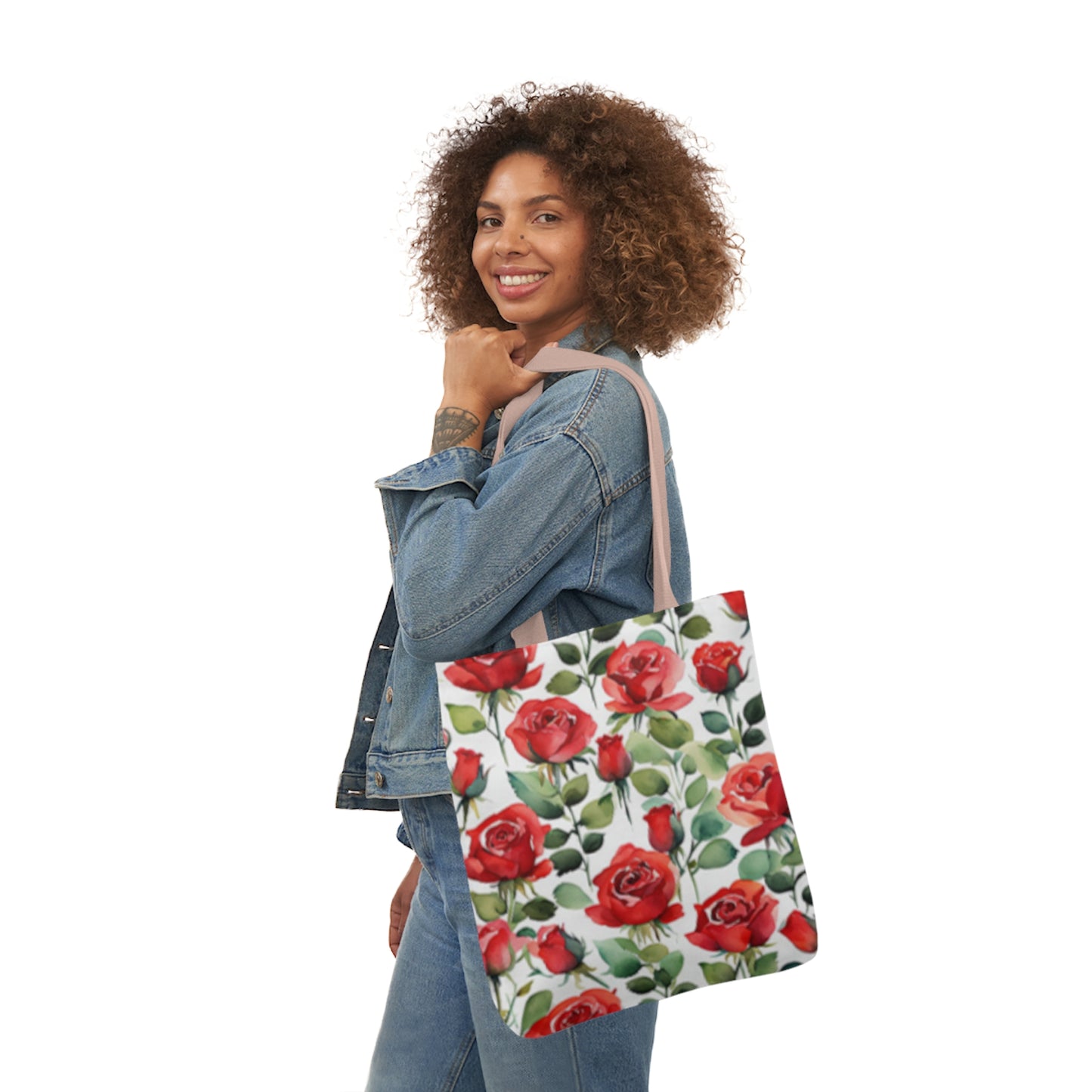 Red Rose Shoulder Tote Bag