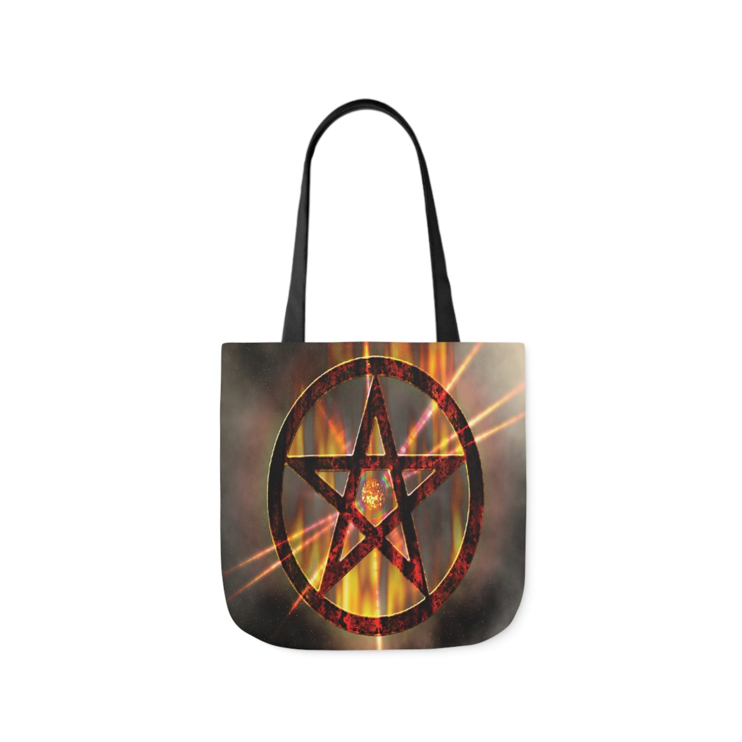 Magic Burning Pentagram Witches Pentacle Shoulder Tote Bag