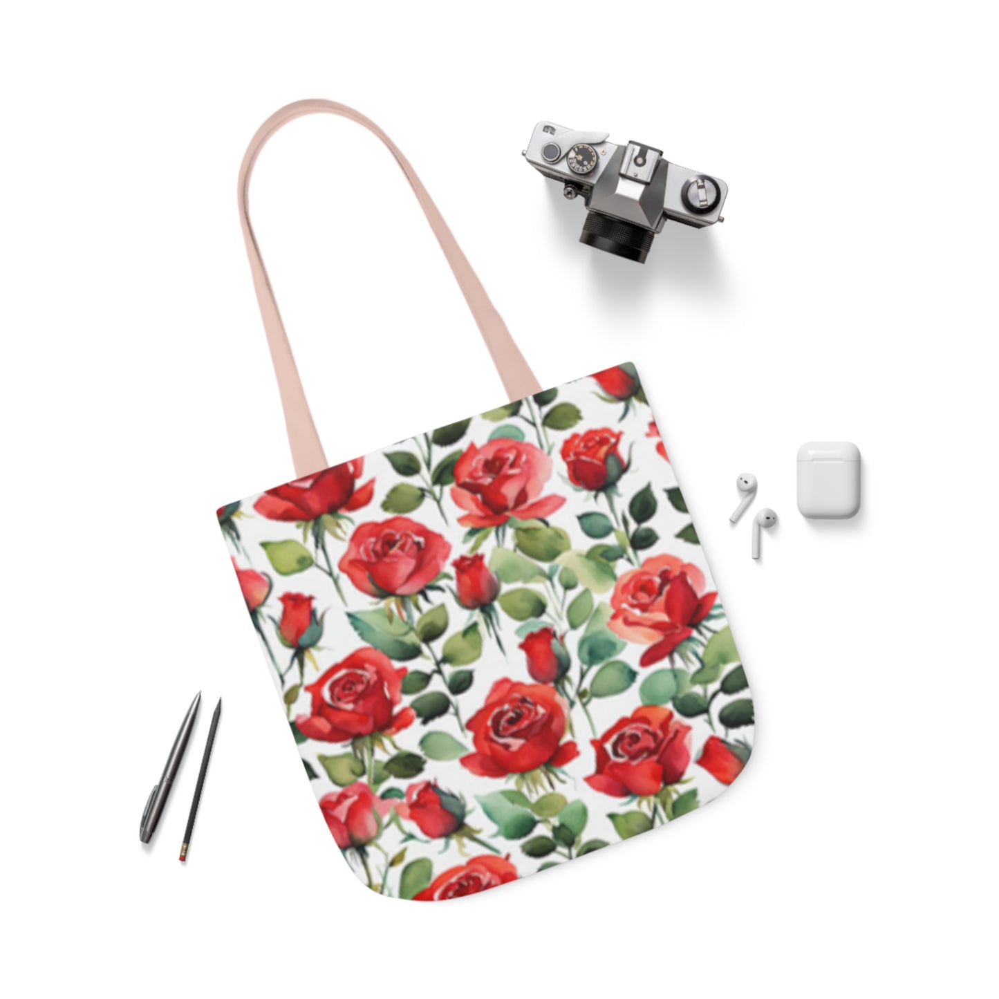 Red Rose Shoulder Tote Bag