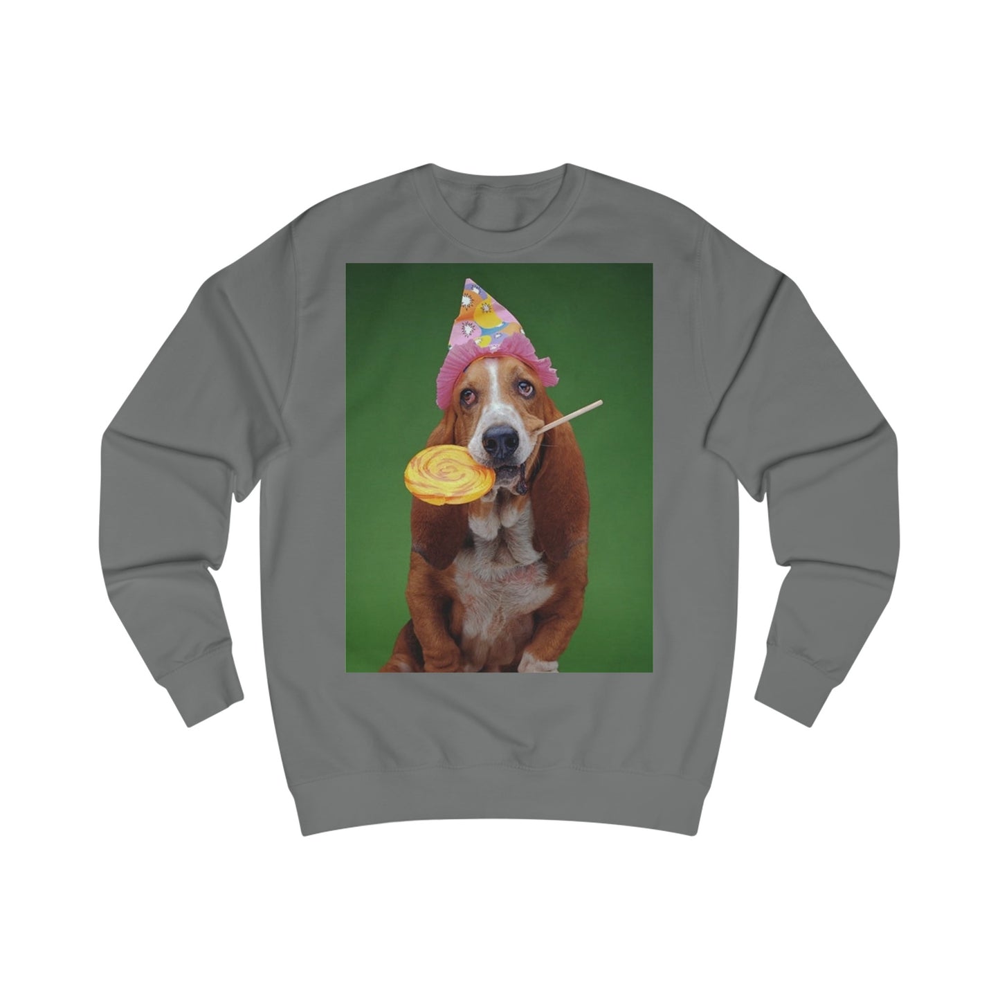 Basset Hound Dog And Lollipop Birthday Sweatshirt