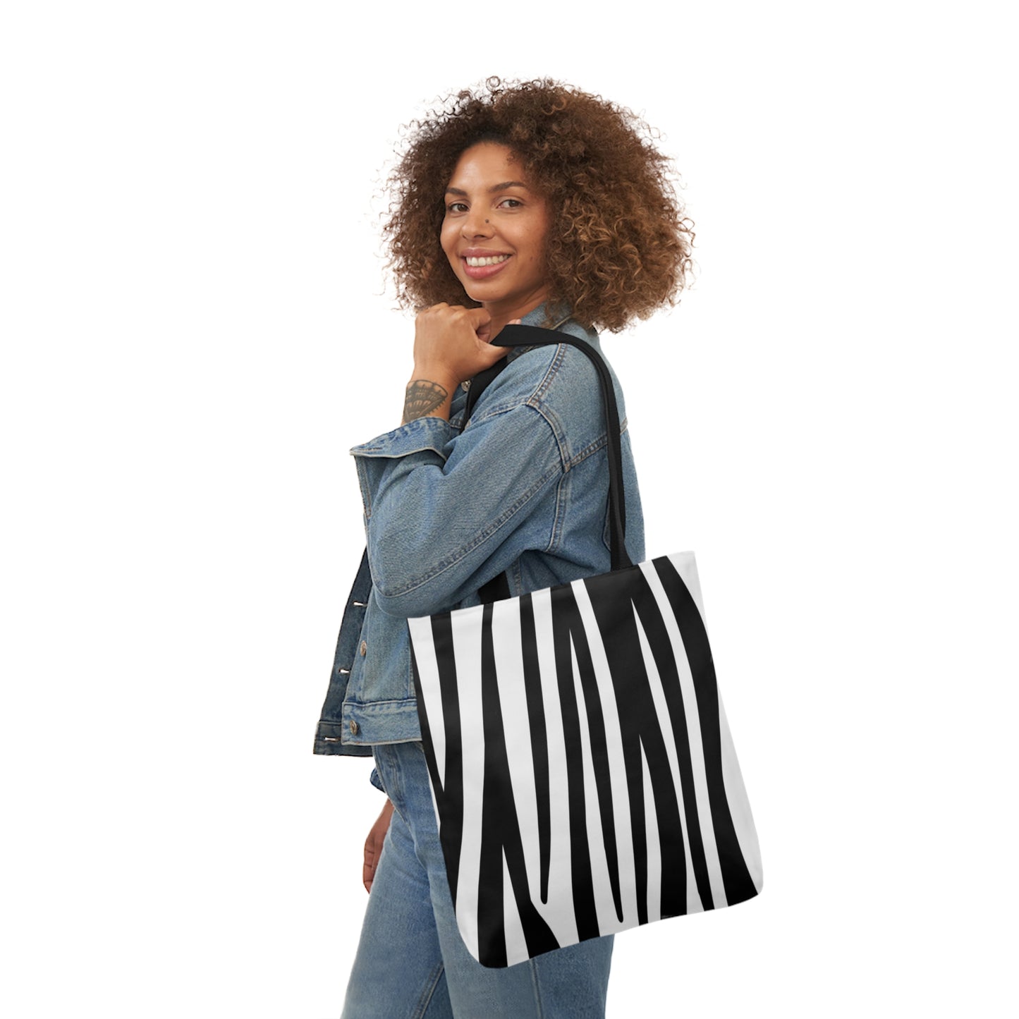 Zebra Animal Print Pattern Shoulder Tote Bag