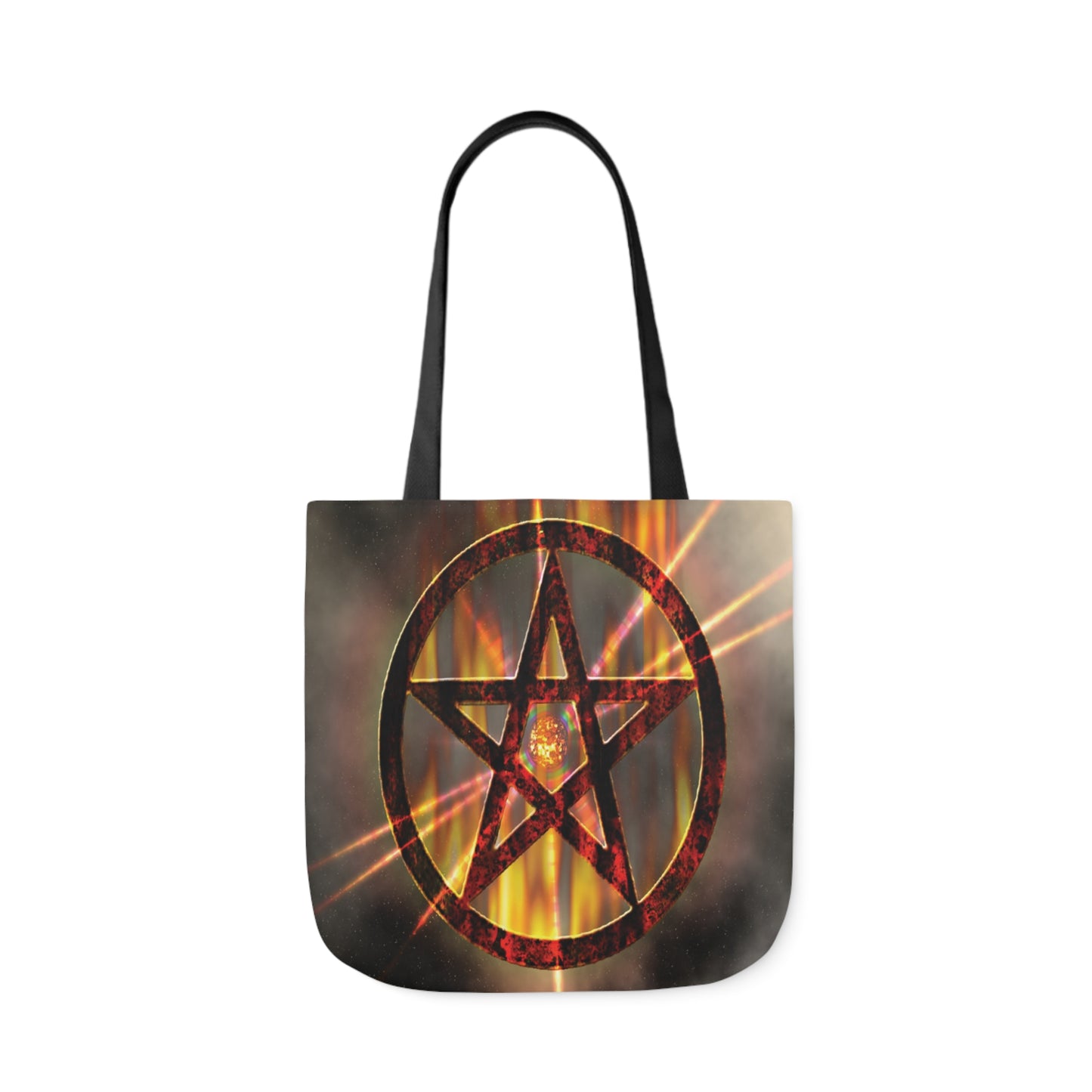 Magic Burning Pentagram Witches Pentacle Shoulder Tote Bag