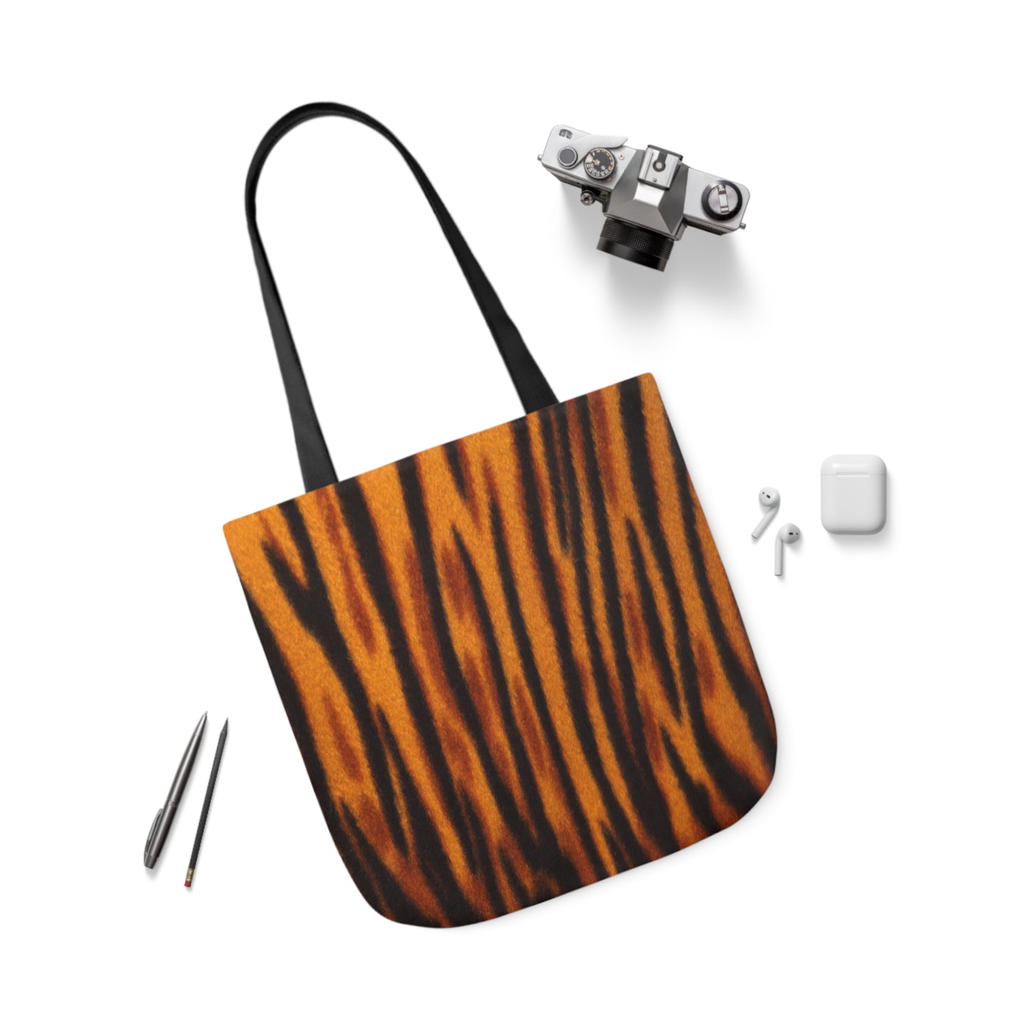 Tiger Fur Stripes Shoulder Tote Bag