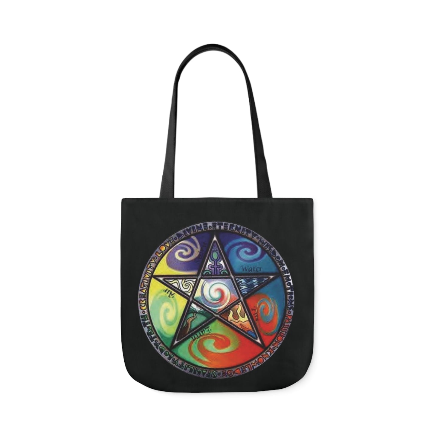 Wiccan Pentagram Shoulder Tote Bag