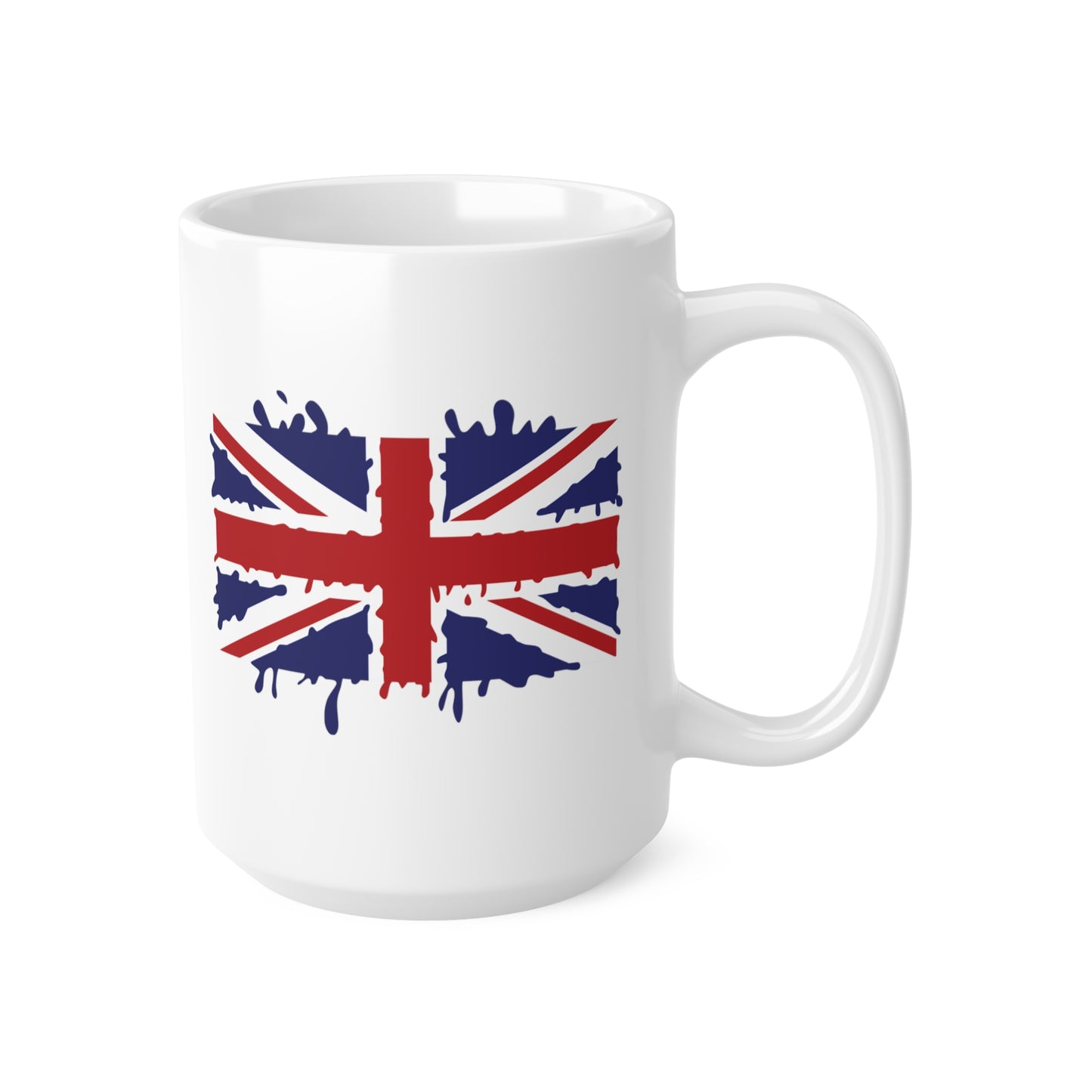 Union Jack Flag Paint Splat Coffee Mug