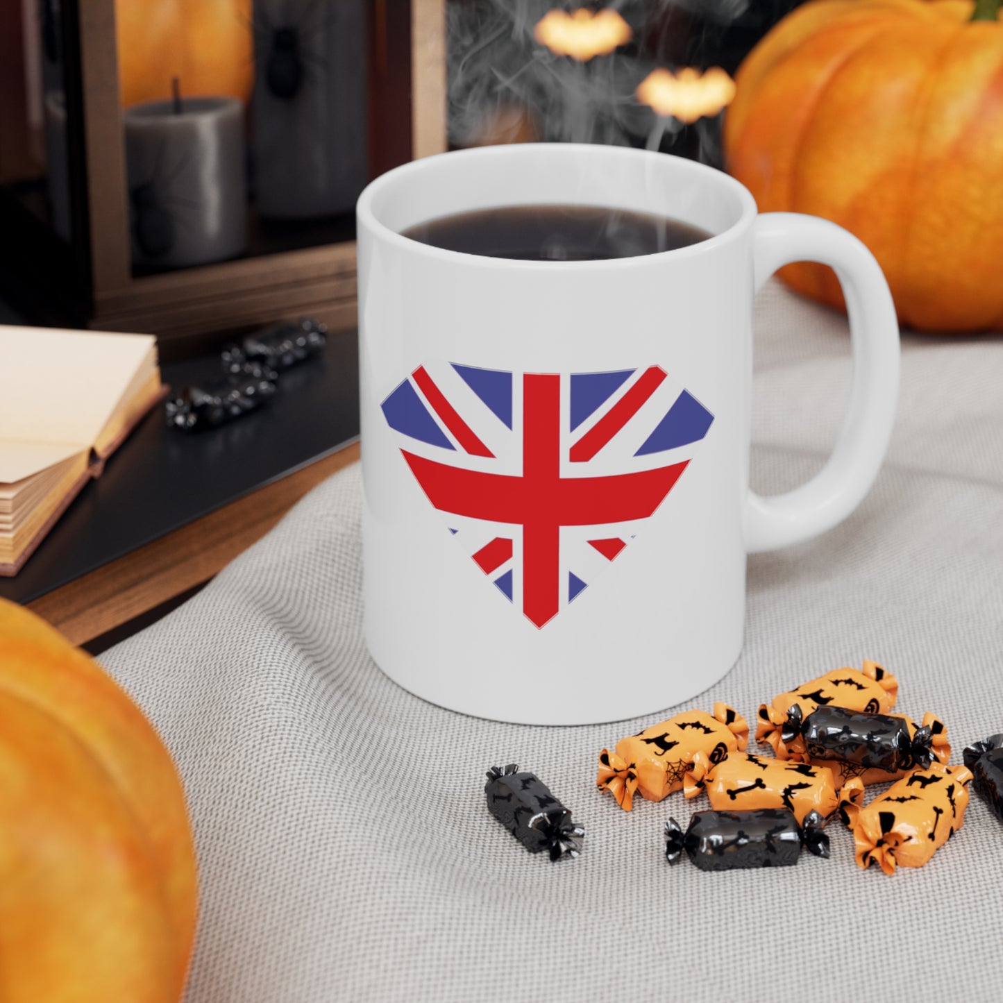 Union Jack Flag Diamond Gem Coffee Mug