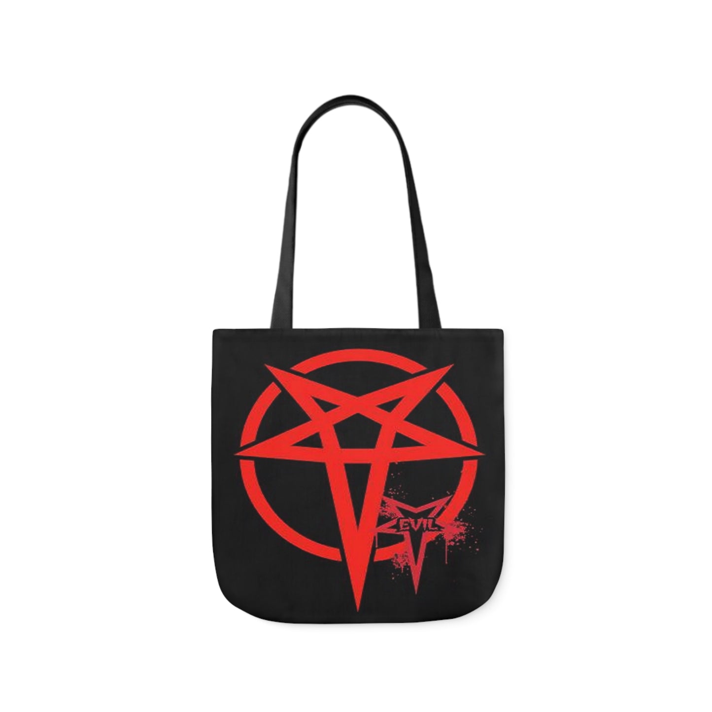 Red Evil Inverted Pentagram Shoulder Tote Bag