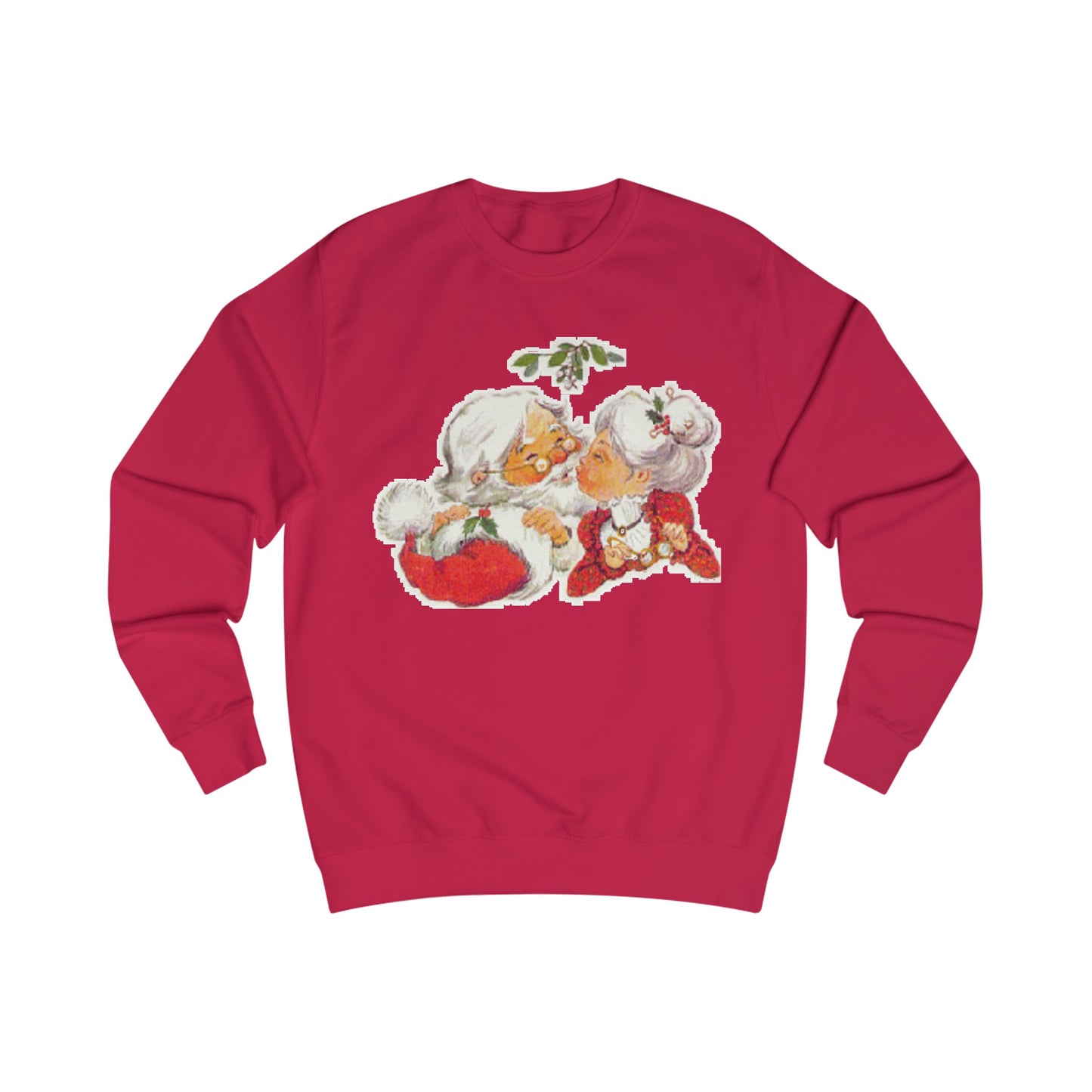 Vintage Christmas Santa Kissing Mrs Claus Sweatshirt