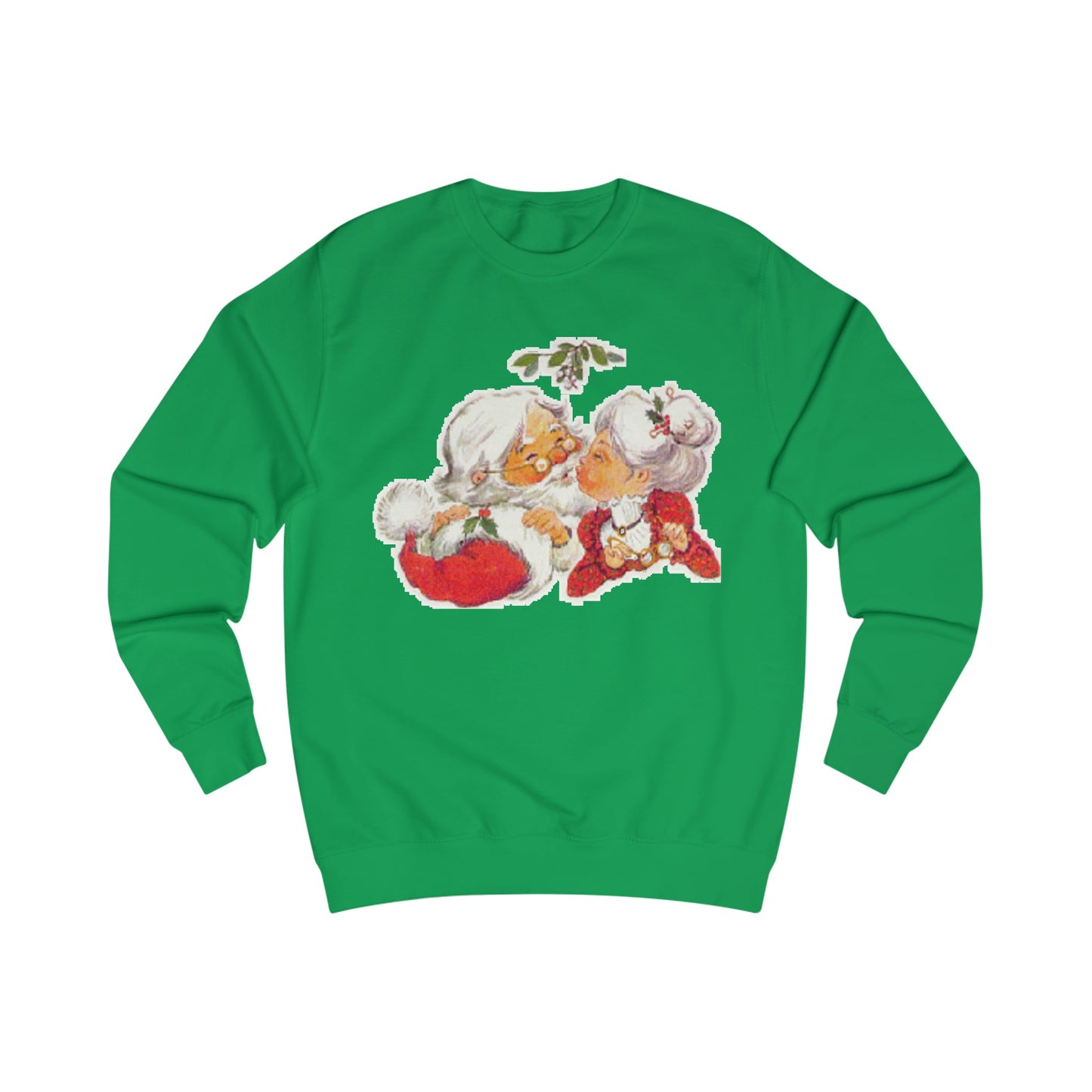 Vintage Christmas Santa Kissing Mrs Claus Sweatshirt