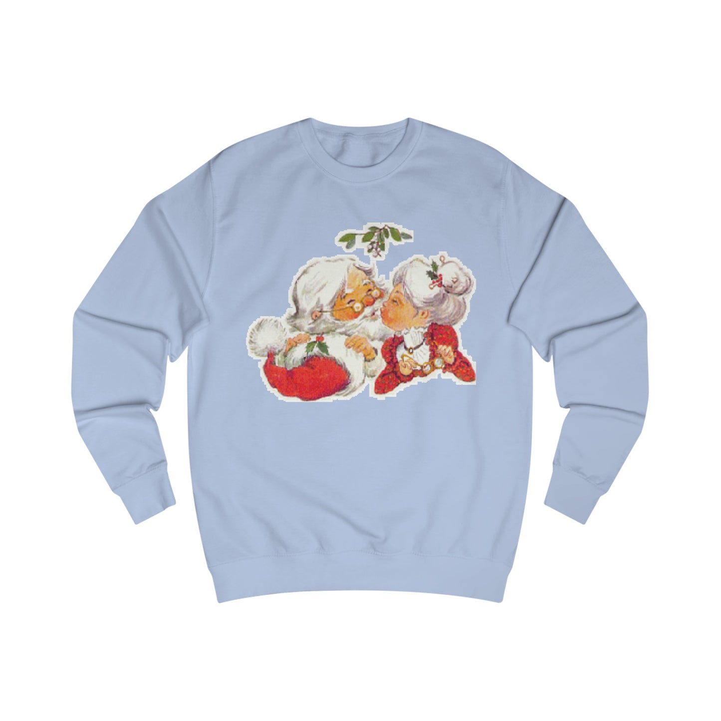 Vintage Christmas Santa Kissing Mrs Claus Sweatshirt