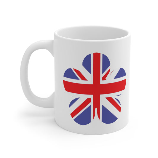 Union Jack Flag Flower Coffee Mug