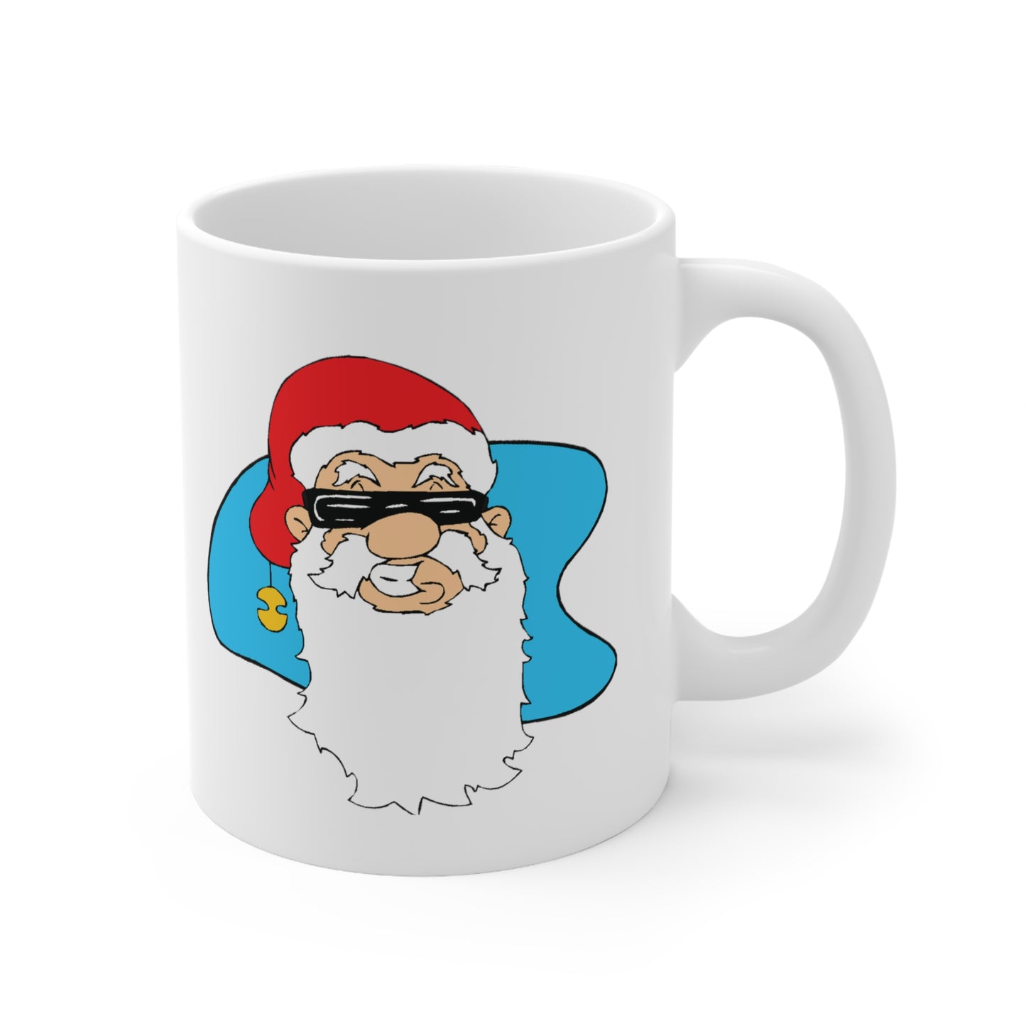 Cool Christmas Santa Claus In Sunglasses Coffee Mug