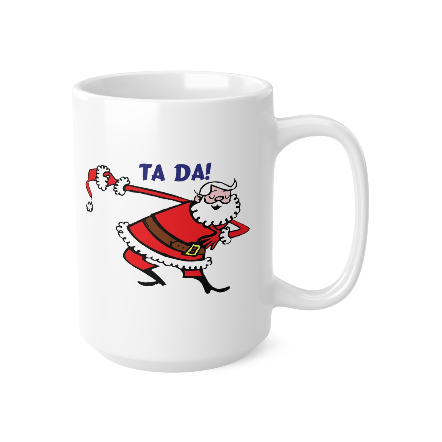 Christmas Santa Claus Bowing Ta Da Coffee Mug