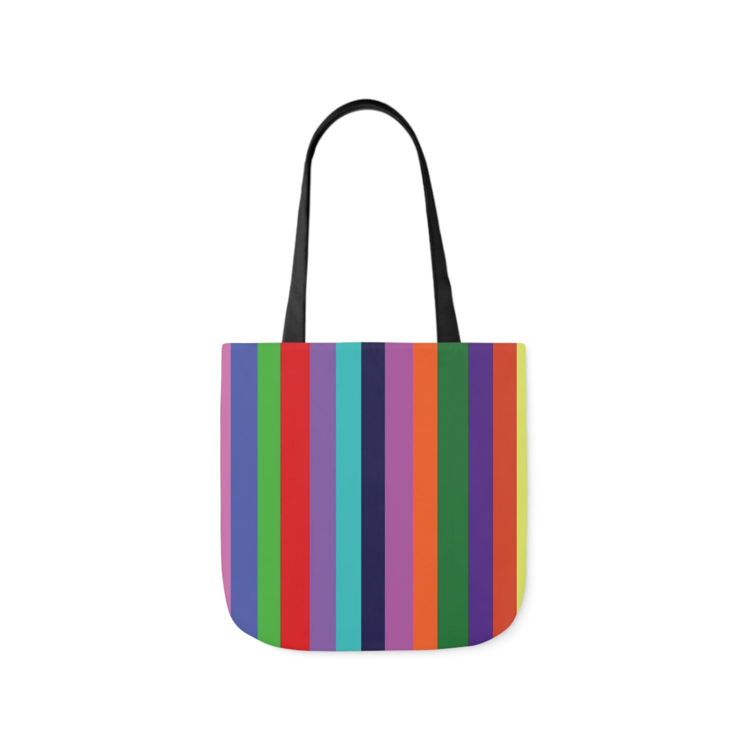 Rainbow Bright Colour Stripes Shoulder Tote Bag