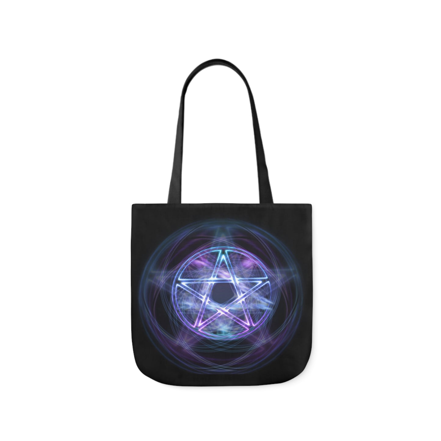 Witchcraft Blue Fire Pentagram Shoulder Tote Bag