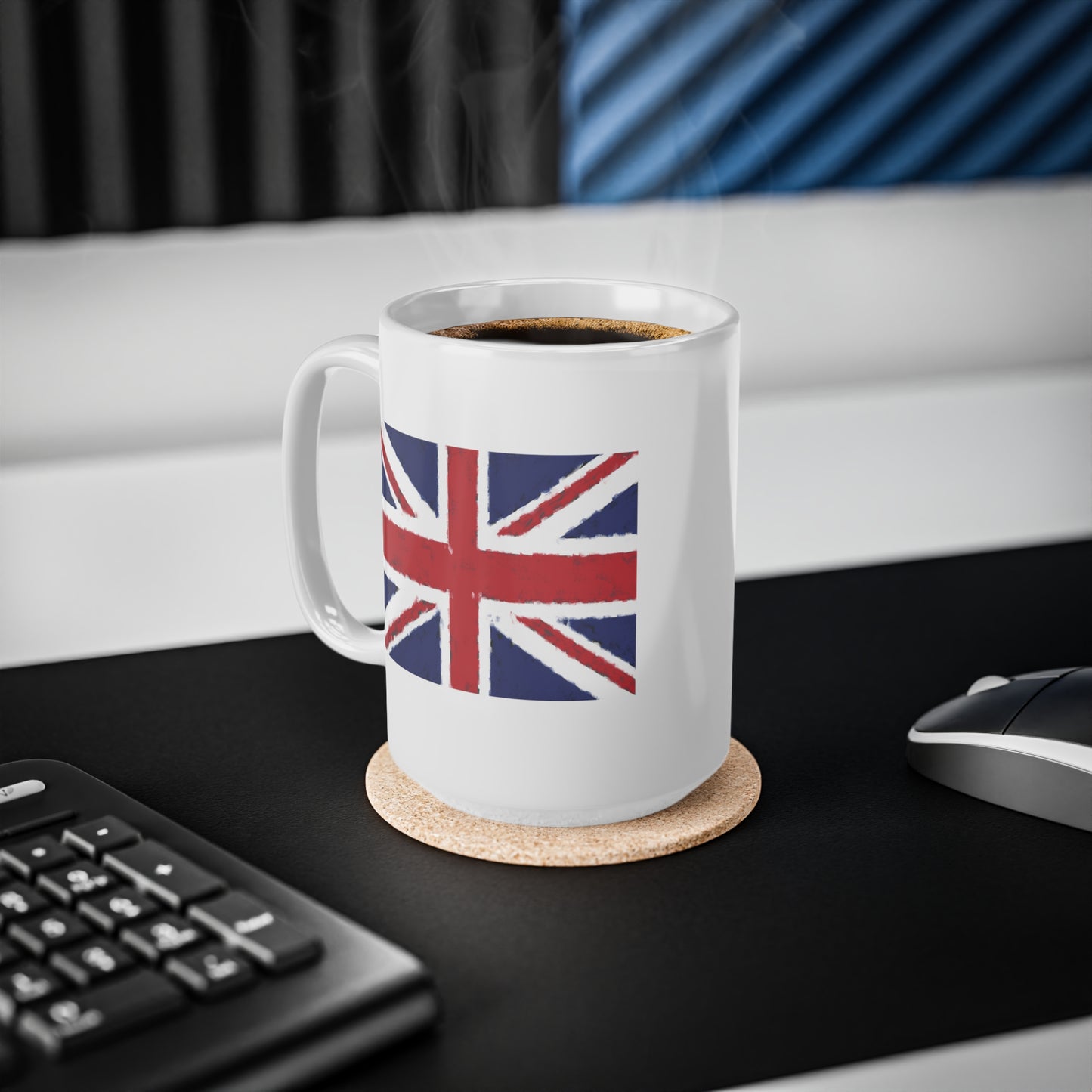 Union Jack Flag Chalk Coffee Mug