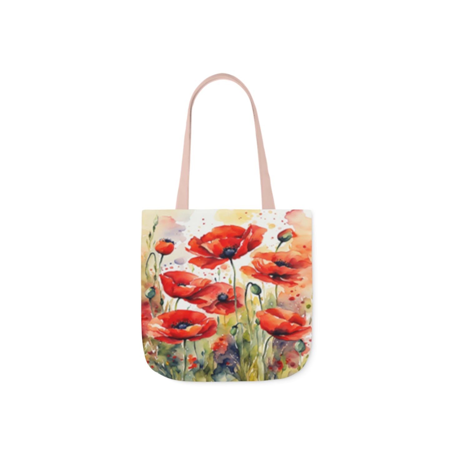 Large Red Poppies Shoulder Tote Bag