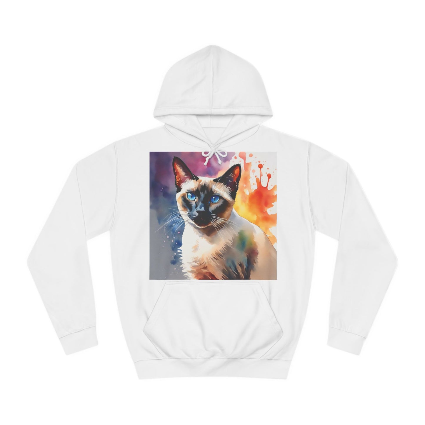 Siamese Cat Cute Watercolour Hoodie