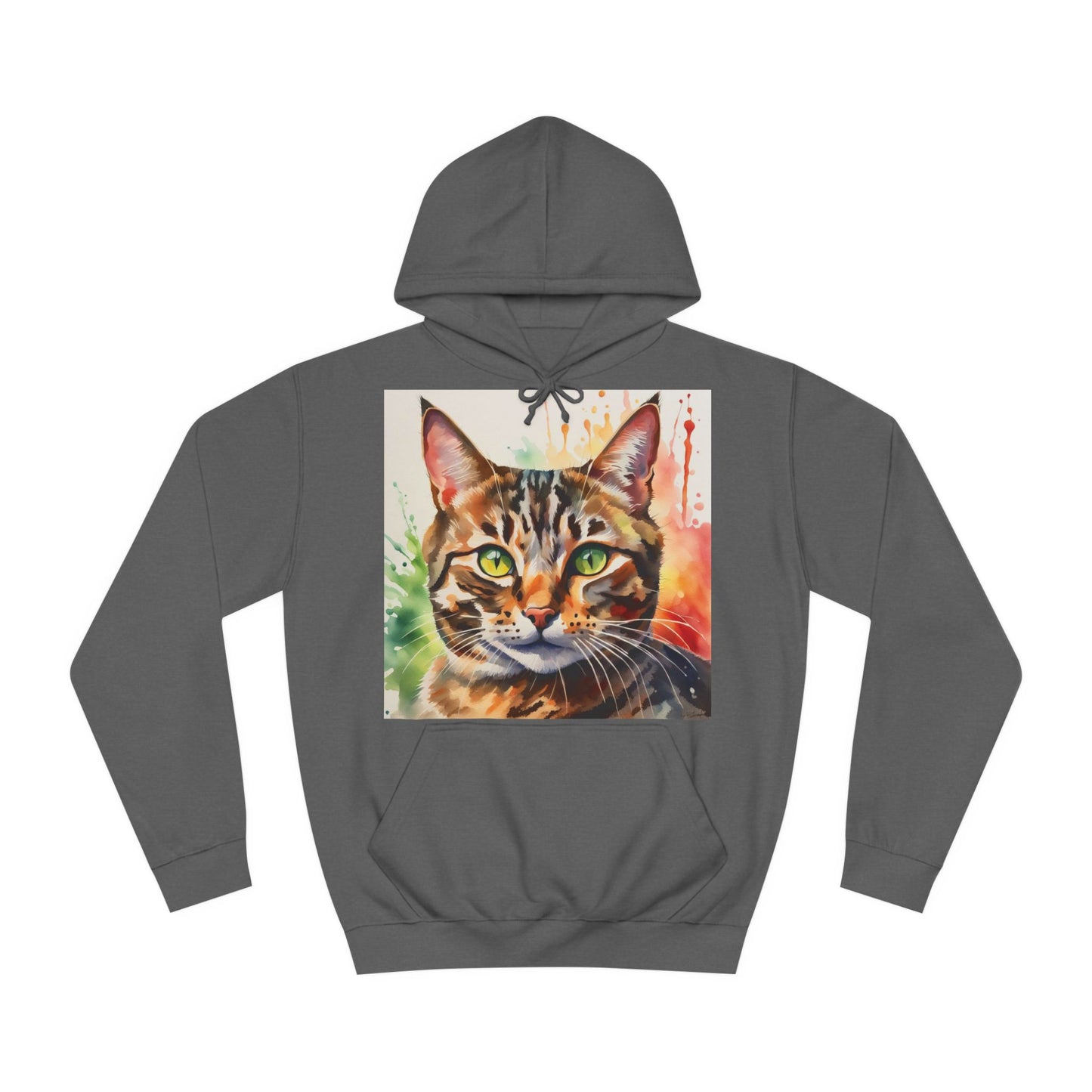 Tabby Cat Cute Watercolour Hoodie