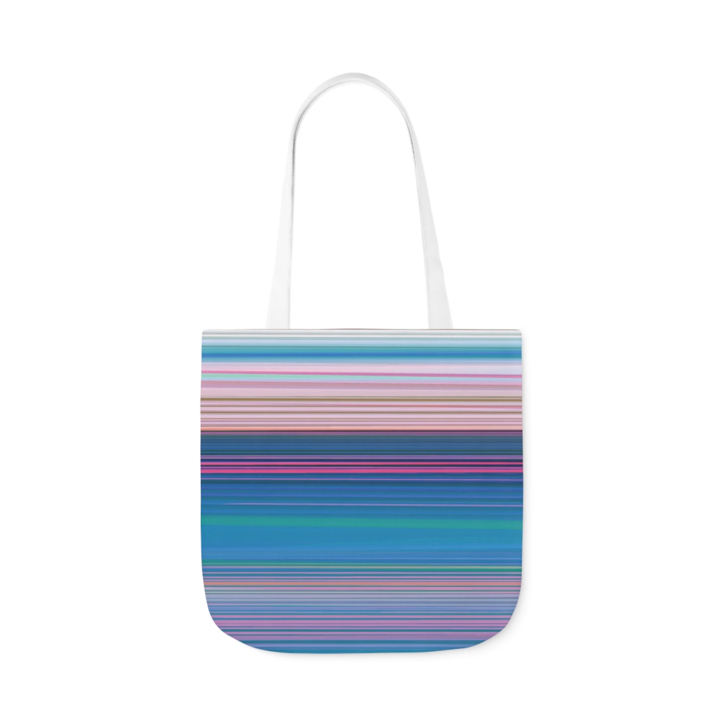 Ocean Sunrise Stripes Pattern Shoulder Tote Bag