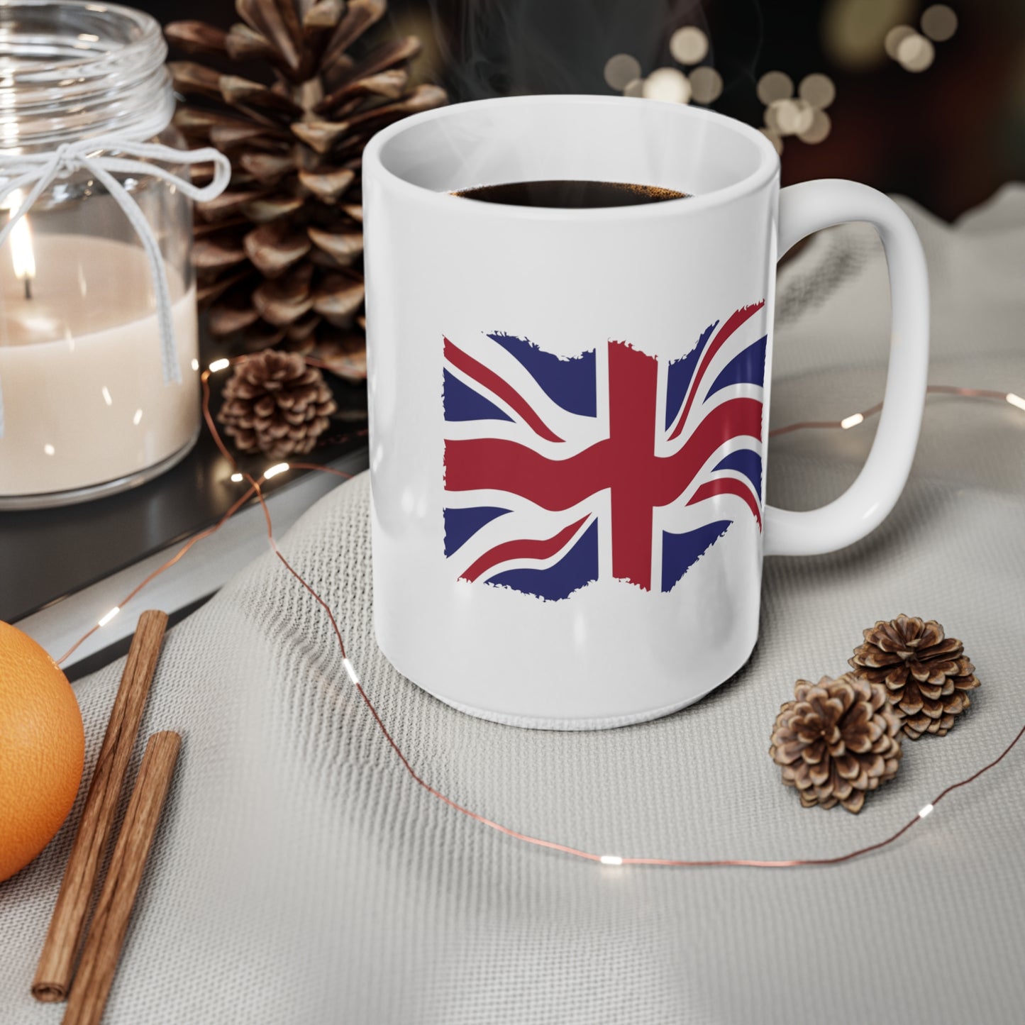 Union Jack Flag Grunge Coffee Mug