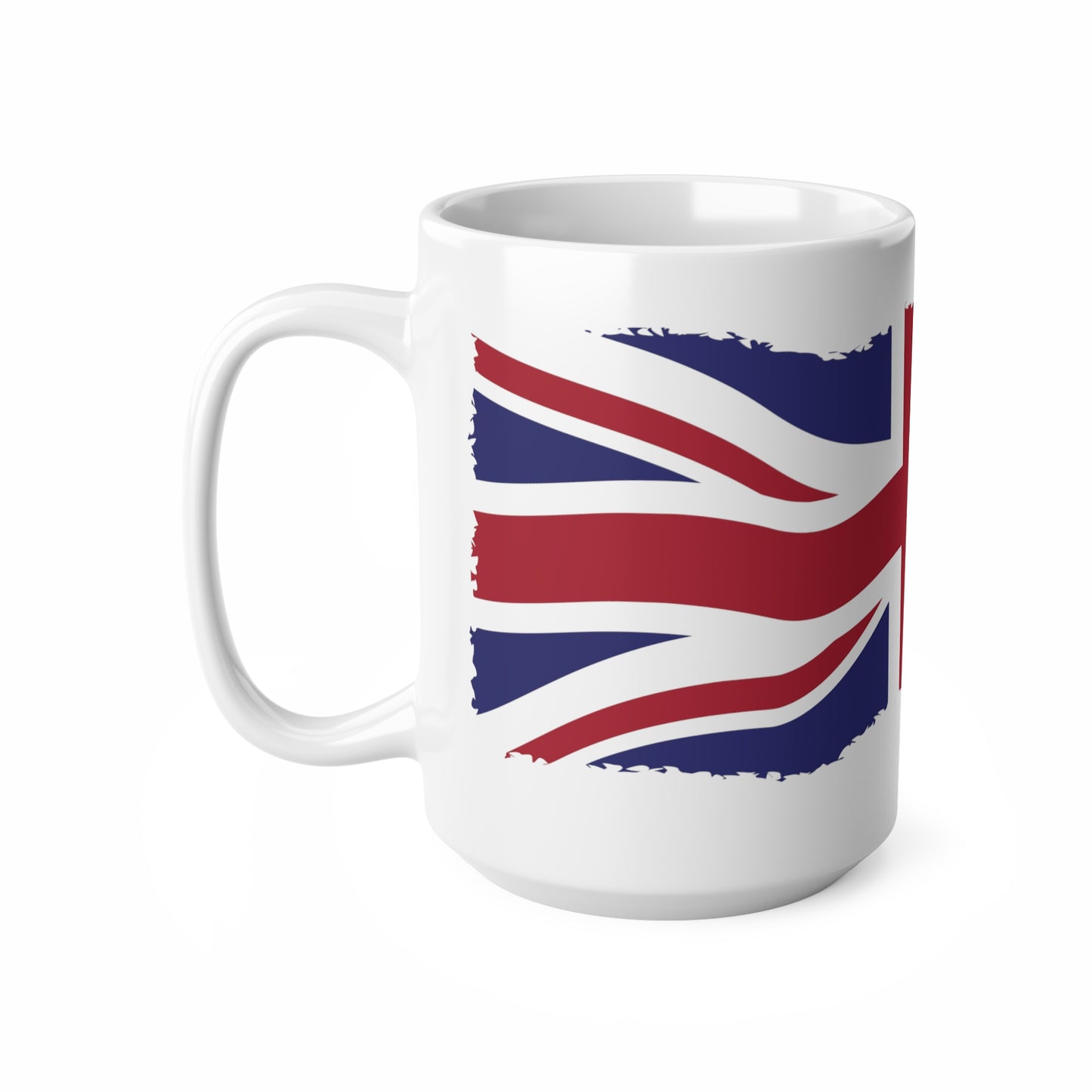 Union Jack Flag Grunge Wrap Around Coffee Mug