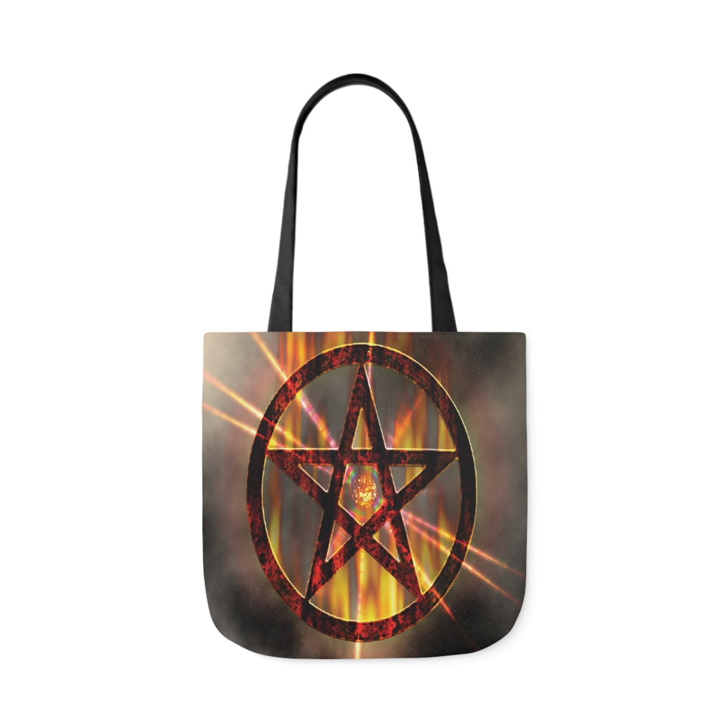 Magic Burning Pentagram Witches Pentacle Shoulder Tote Bag