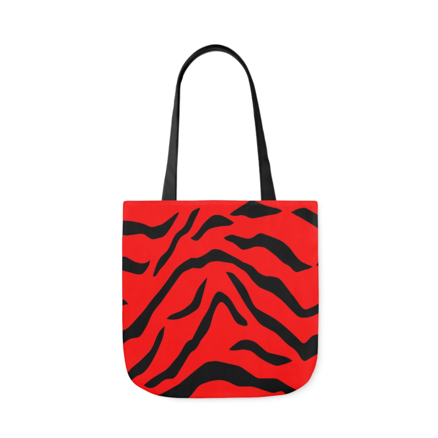 Red Tiger Animal Print Pattern Shoulder Tote Bag