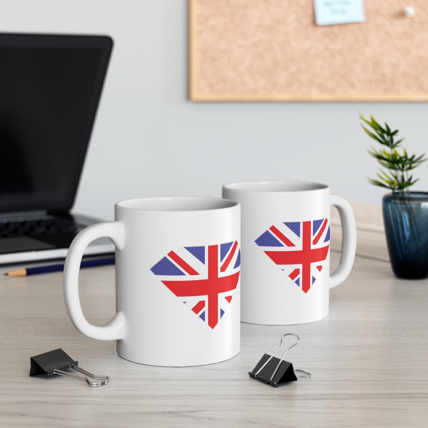 Union Jack Flag Diamond Gem Coffee Mug