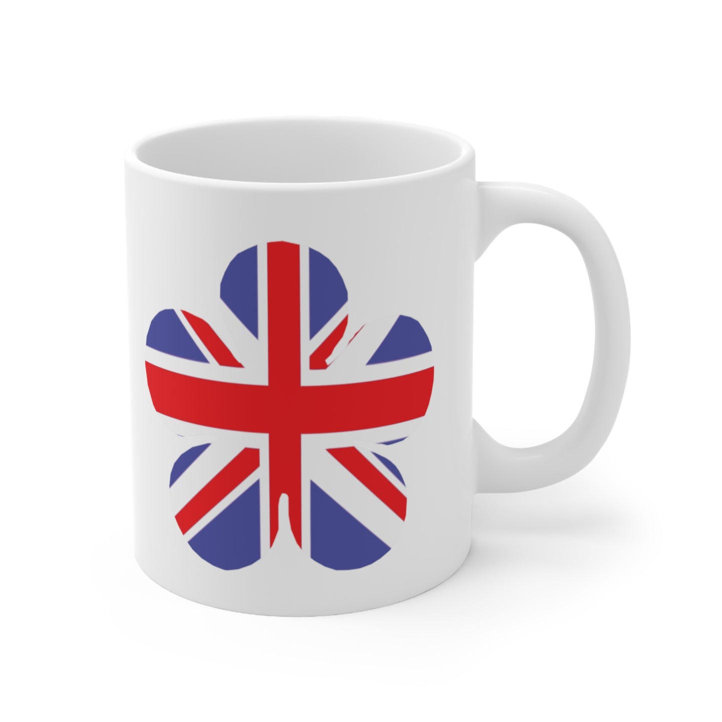 Union Jack Flag Flower Coffee Mug