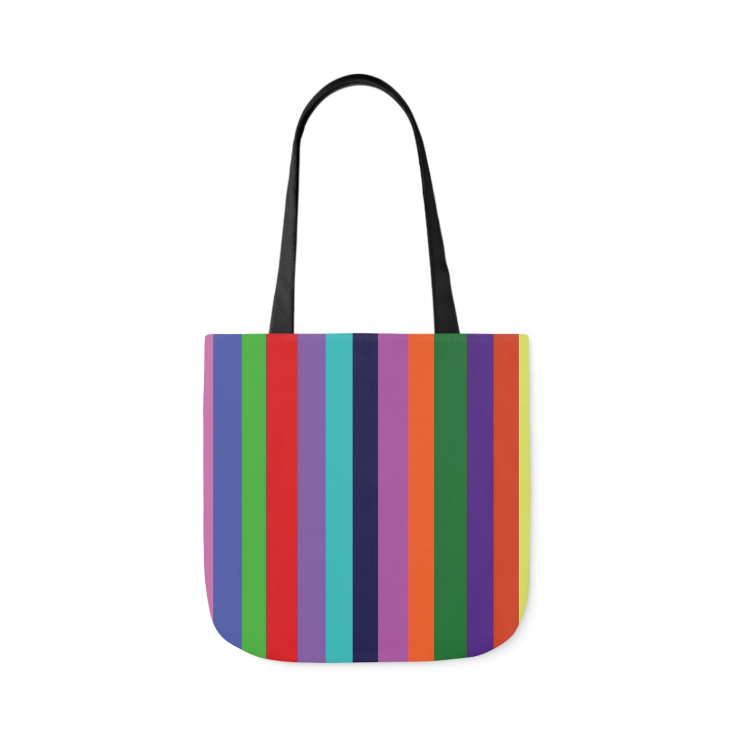 Rainbow Bright Colour Stripes Shoulder Tote Bag