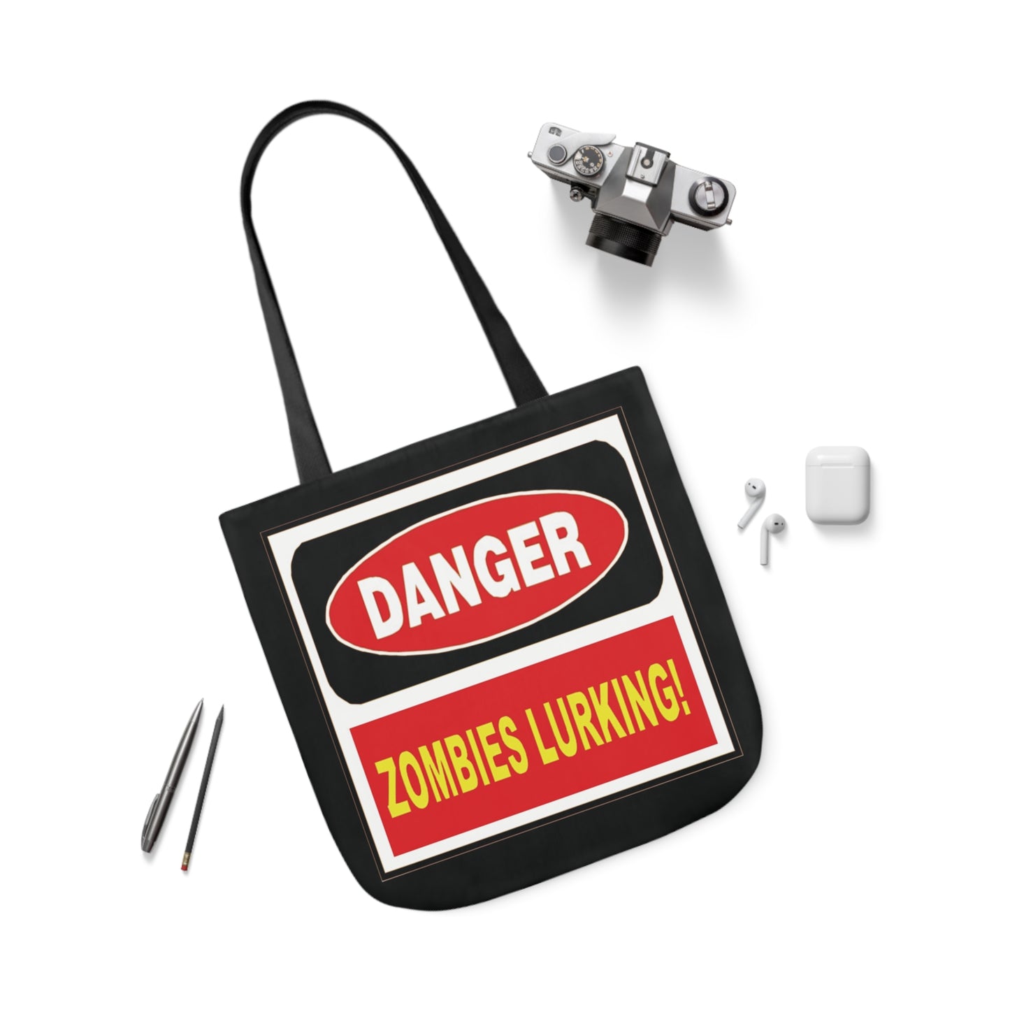 Danger Zombies Lurking! Shoulder Tote Bag