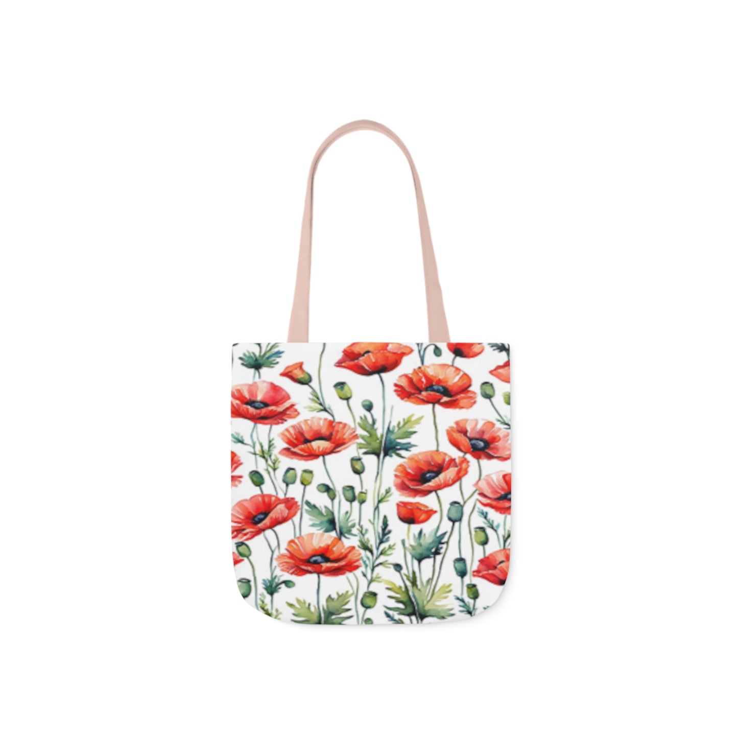 Red Poppies Shoulder Tote Bag