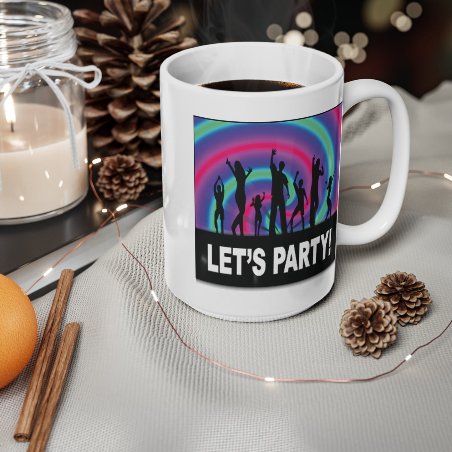 Let's Party Rainbow Dancers Coffee Mug